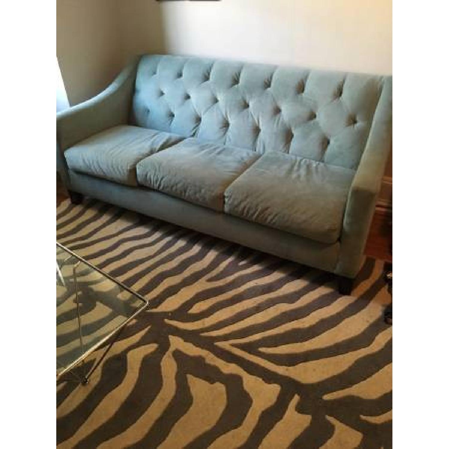 Light Blue Tufted Sofa - image-1