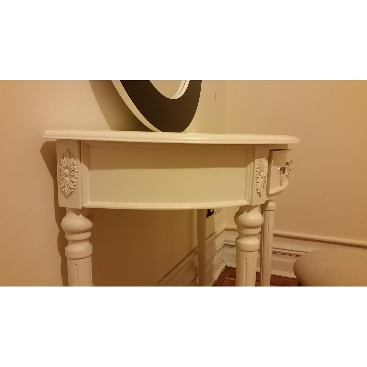 Vanity Table w/ Mirror & Chair - image-3