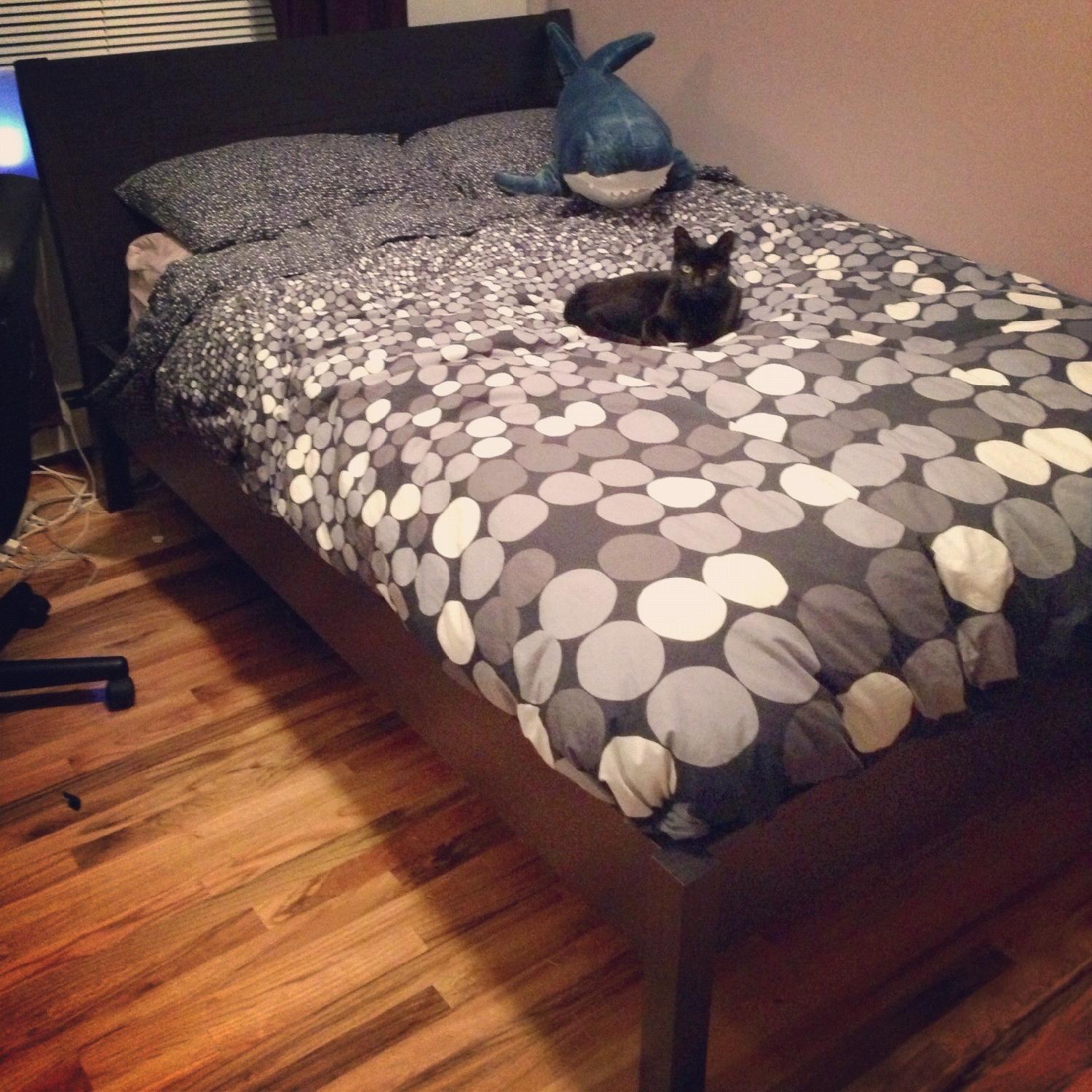 Ikea Nyvoll Full Size Bed Frame w/ Slats - image-5