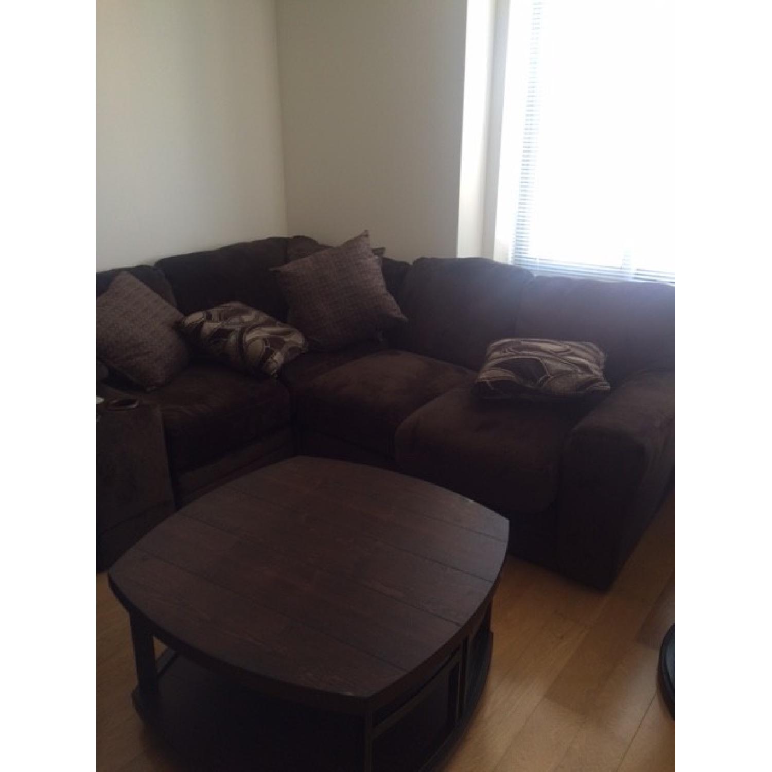 Chocolate Brown Sectional - image-2