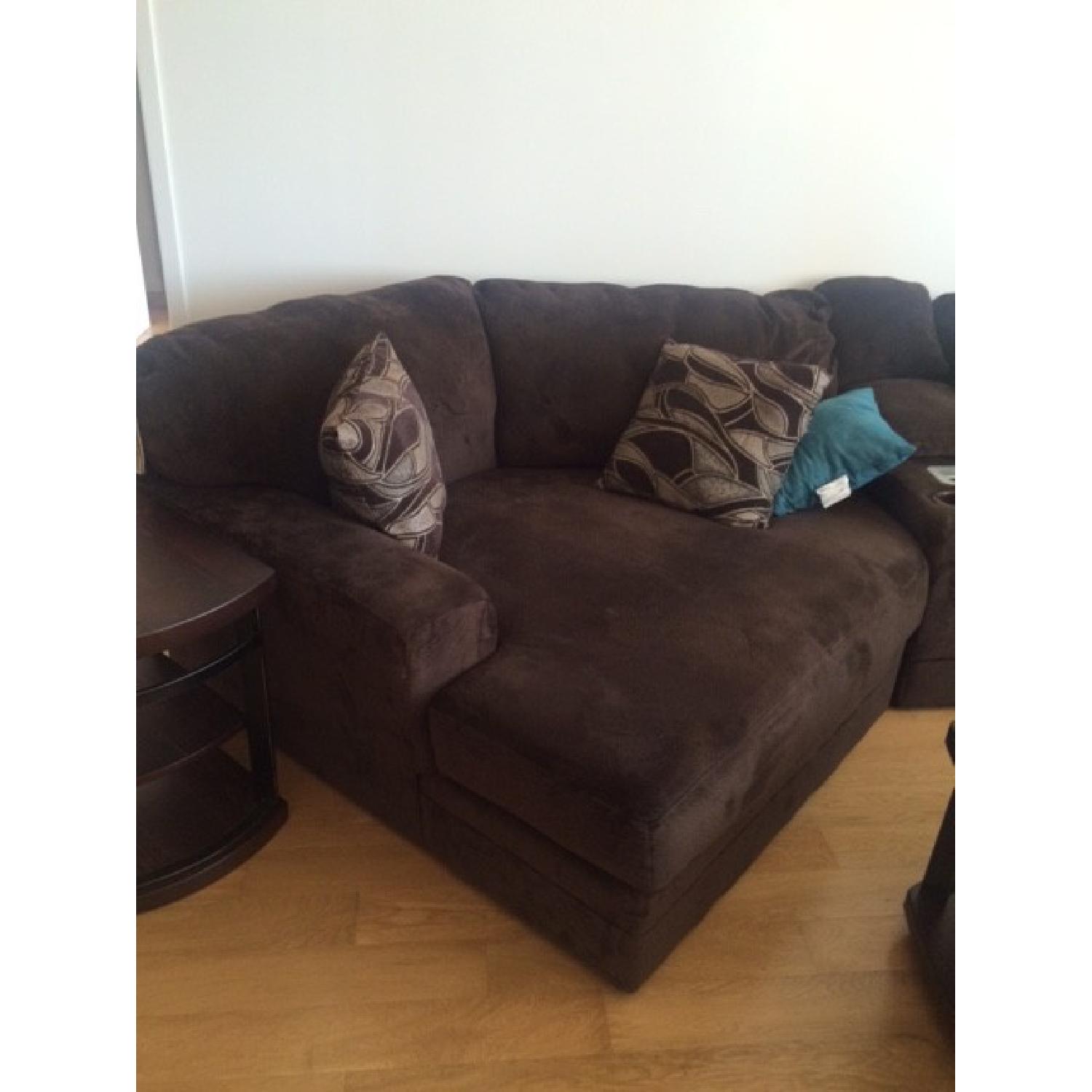 Chocolate Brown Sectional - image-4