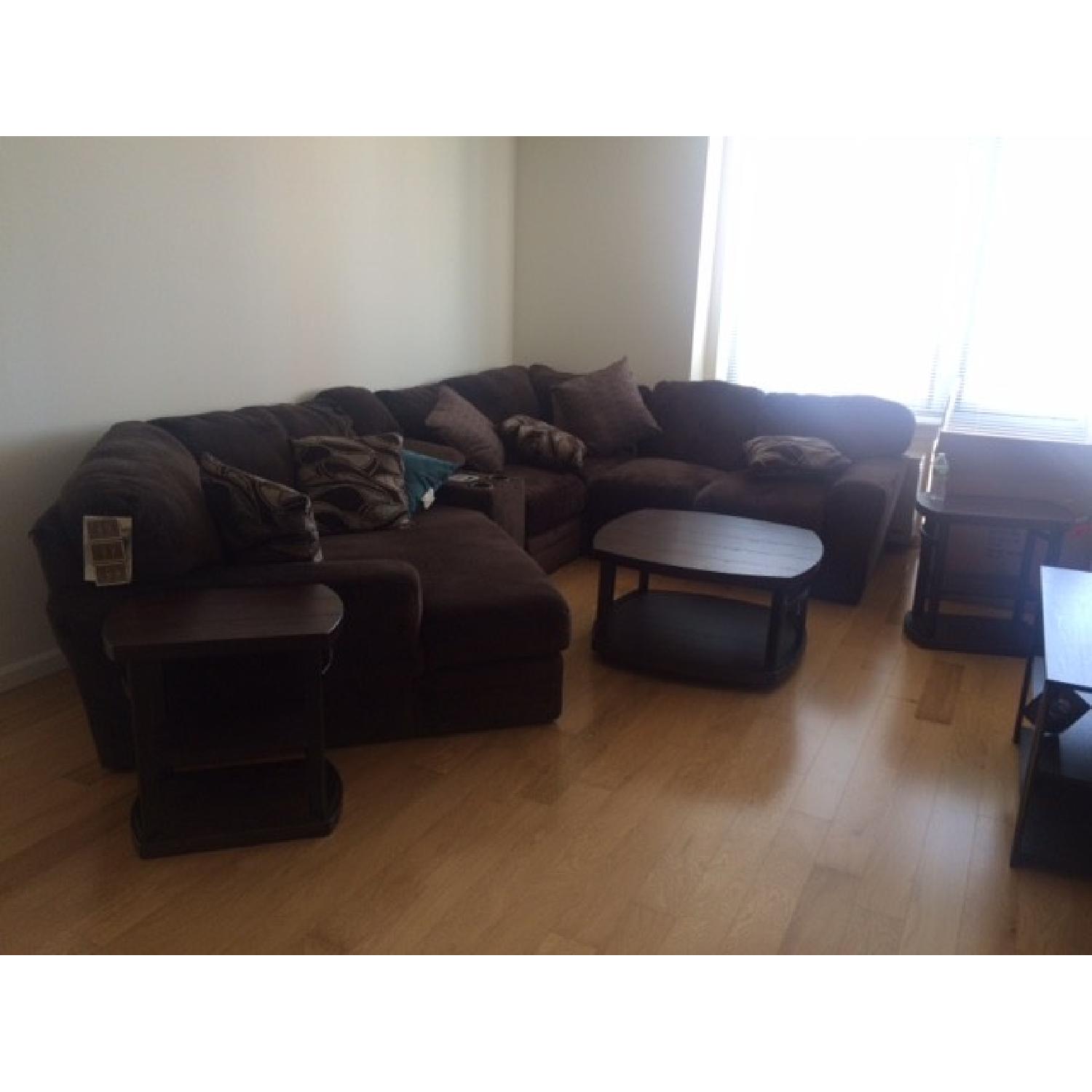 Chocolate Brown Sectional - image-5