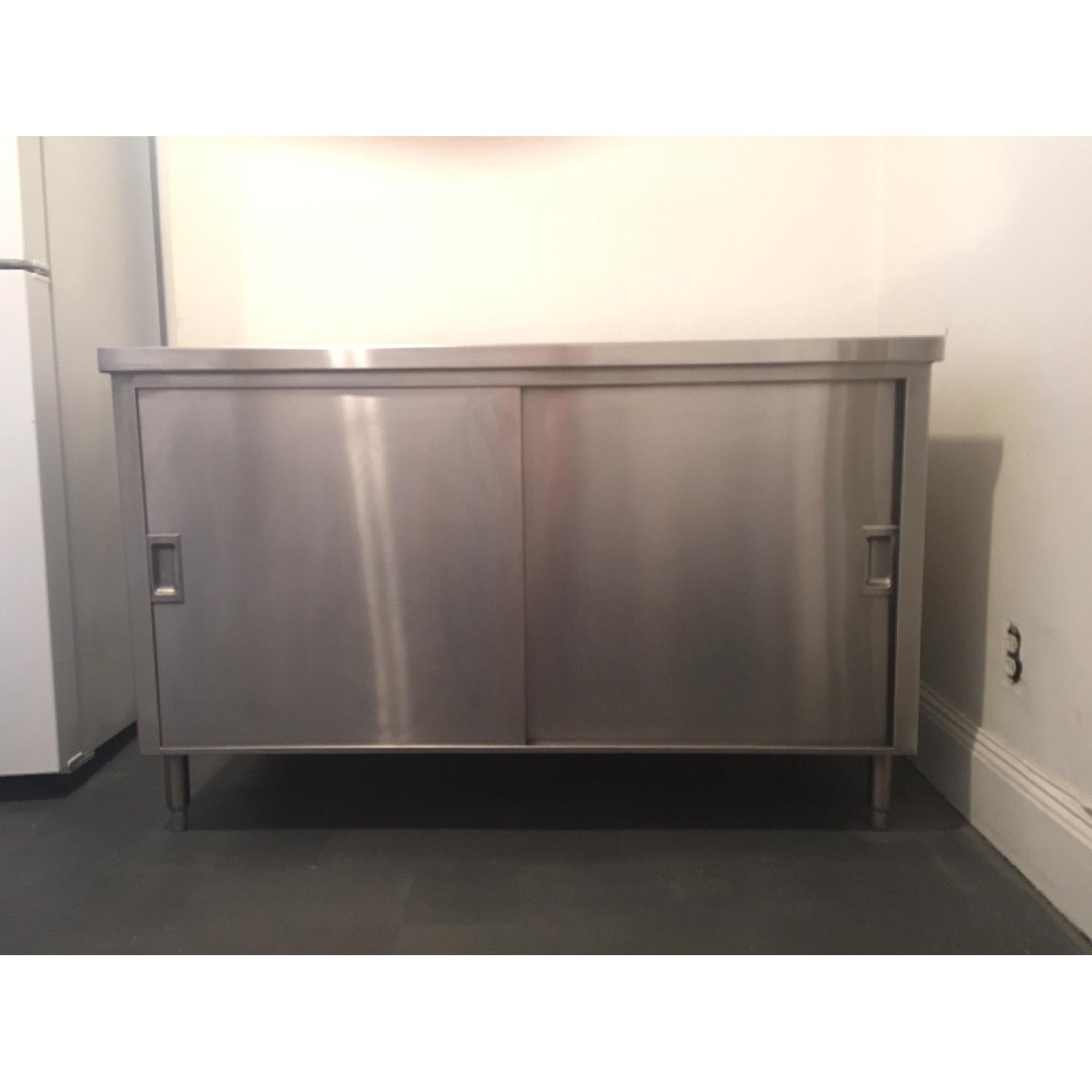Custom-Made Stainless Steel Credenza - image-1