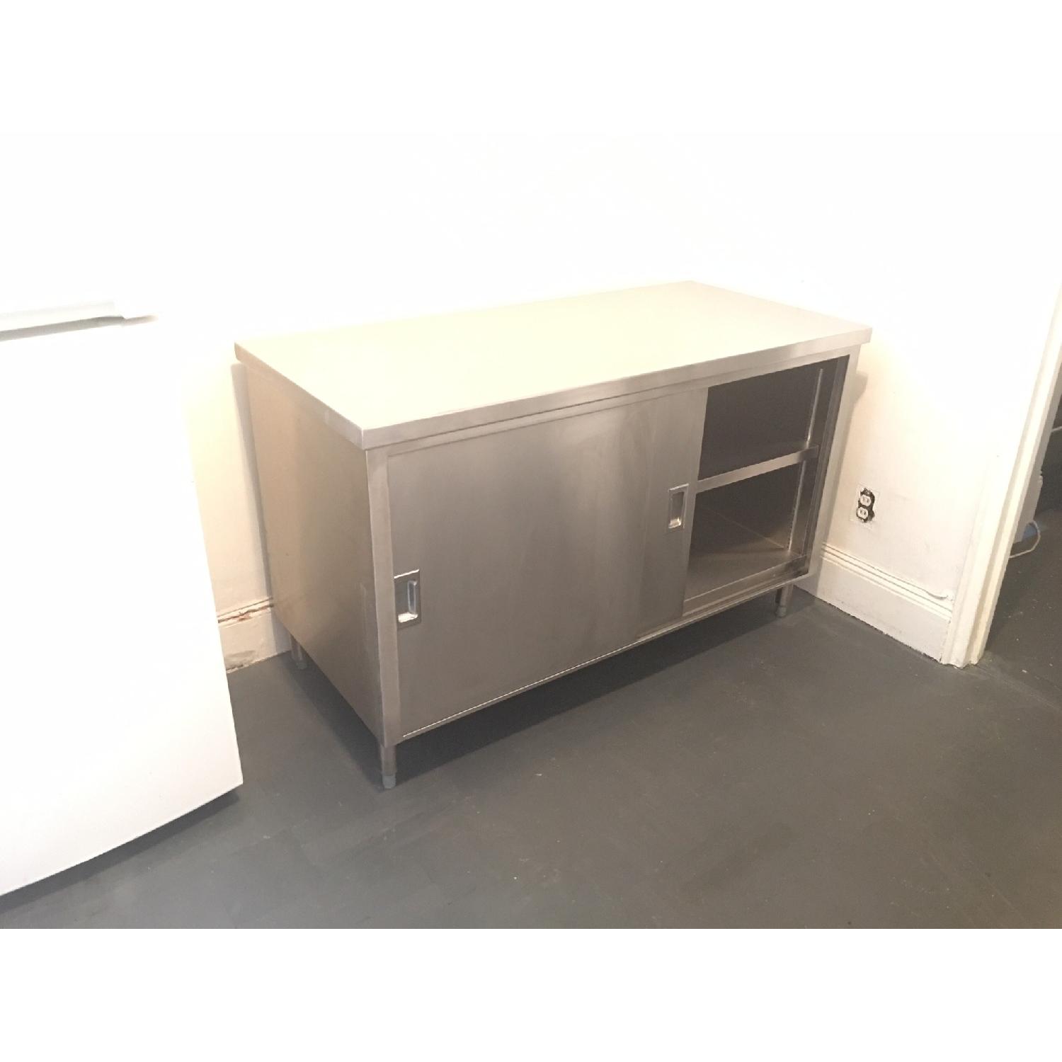 Custom-Made Stainless Steel Credenza - image-3