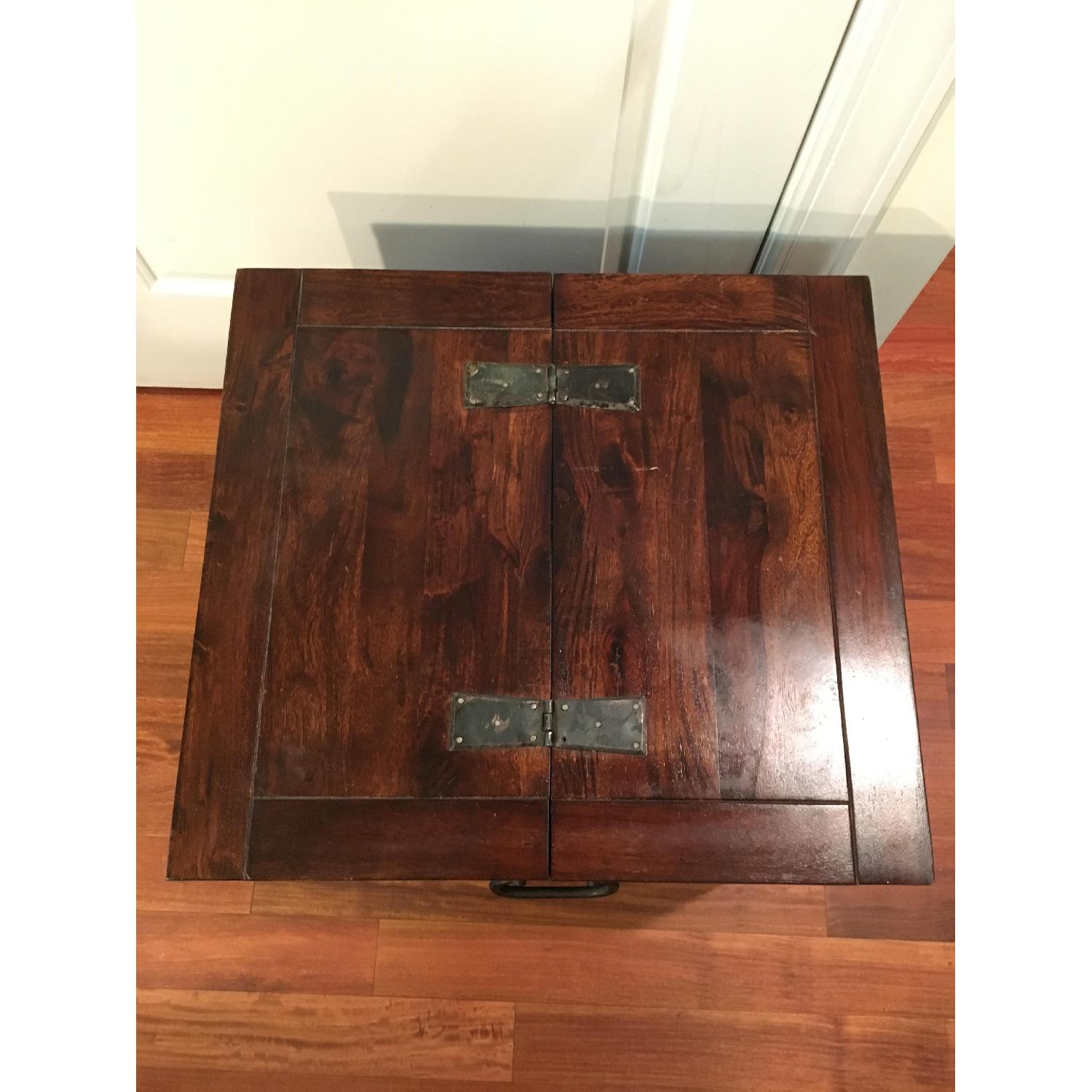 Crate & Barrel Hunter II Trunk Wood Side Table w/ Storage - image-3