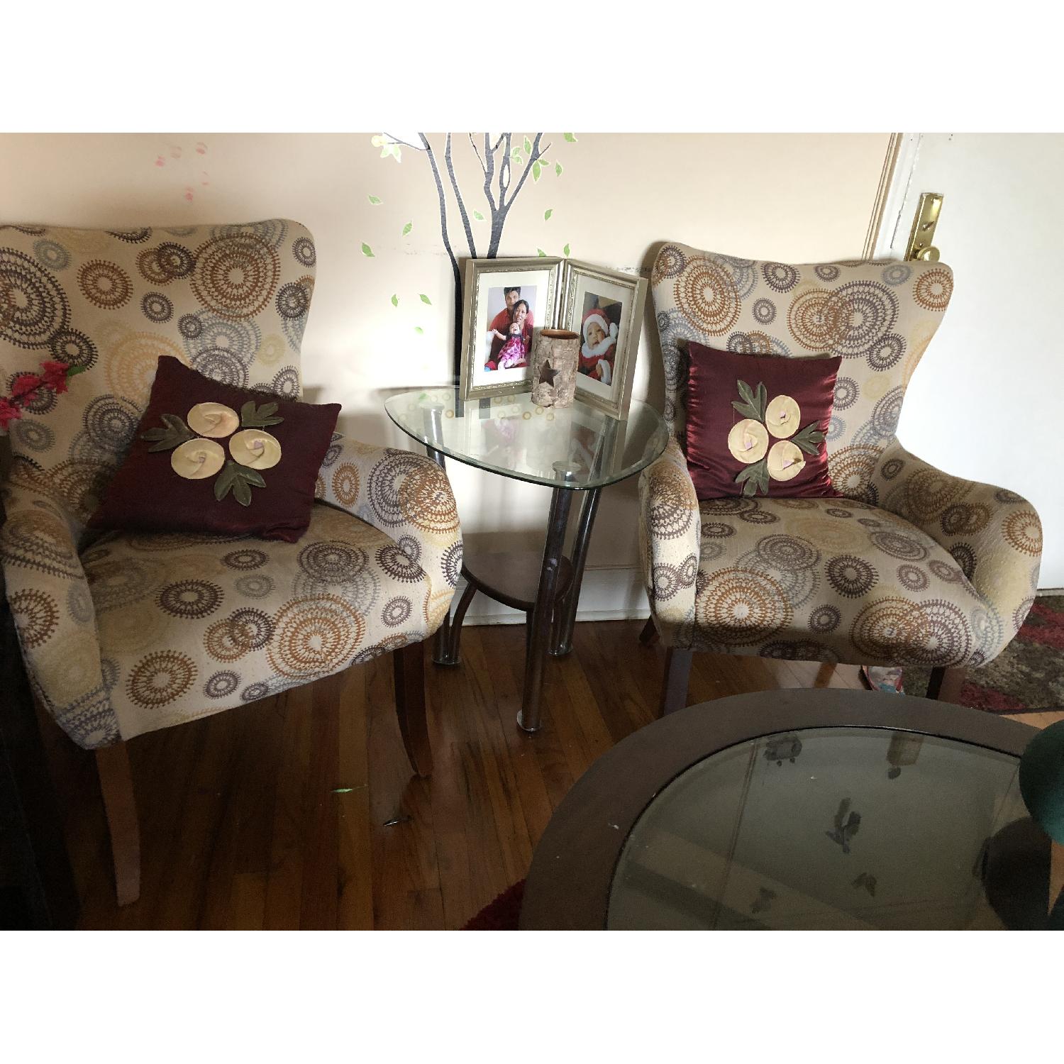 Multi Colored Print Accent Chairs - image-2