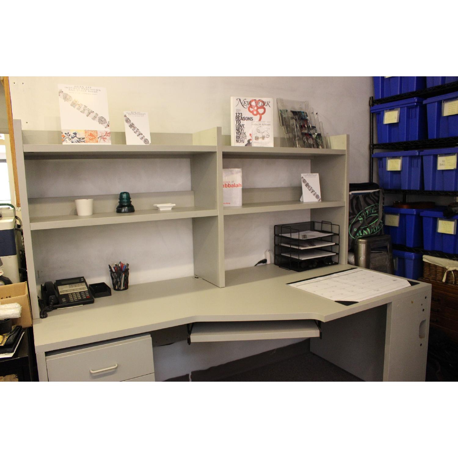 Techline Furniture Grey Office Corner Desk - image-1