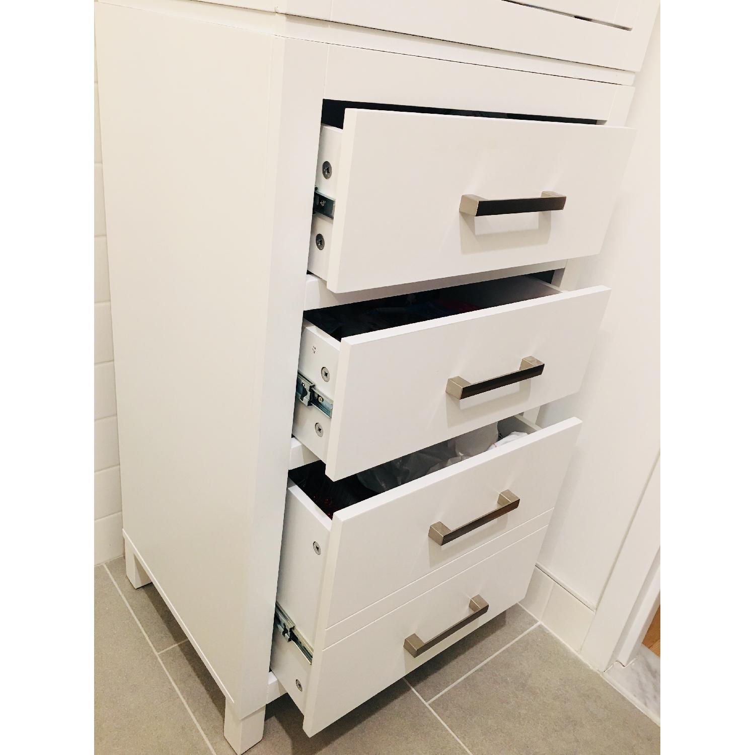 Solid Hardwood Linen Tower AptDeco