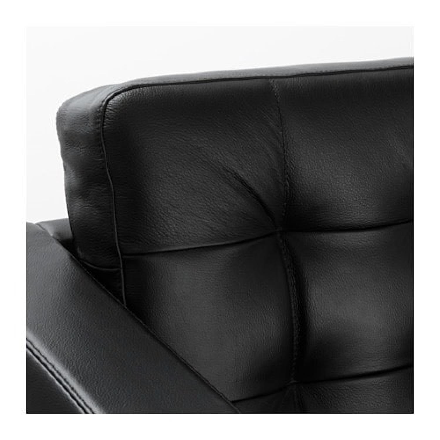 Ikea Landskrona Black Leather Sofa - image-2