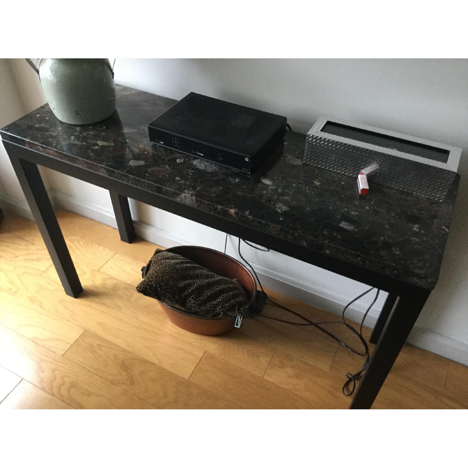 Crate & Barrel Custom Granite Parsons Console AptDeco