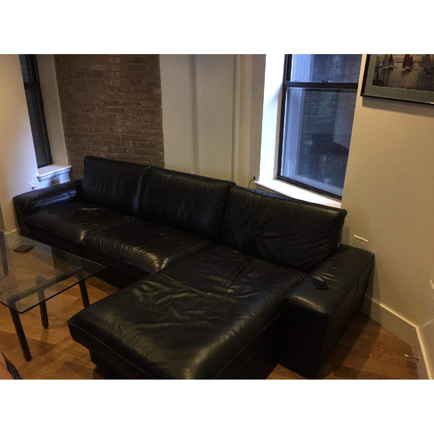 Ikea Kivik Leather 3-Piece Sectional Sofa w/ Chaise - image-2