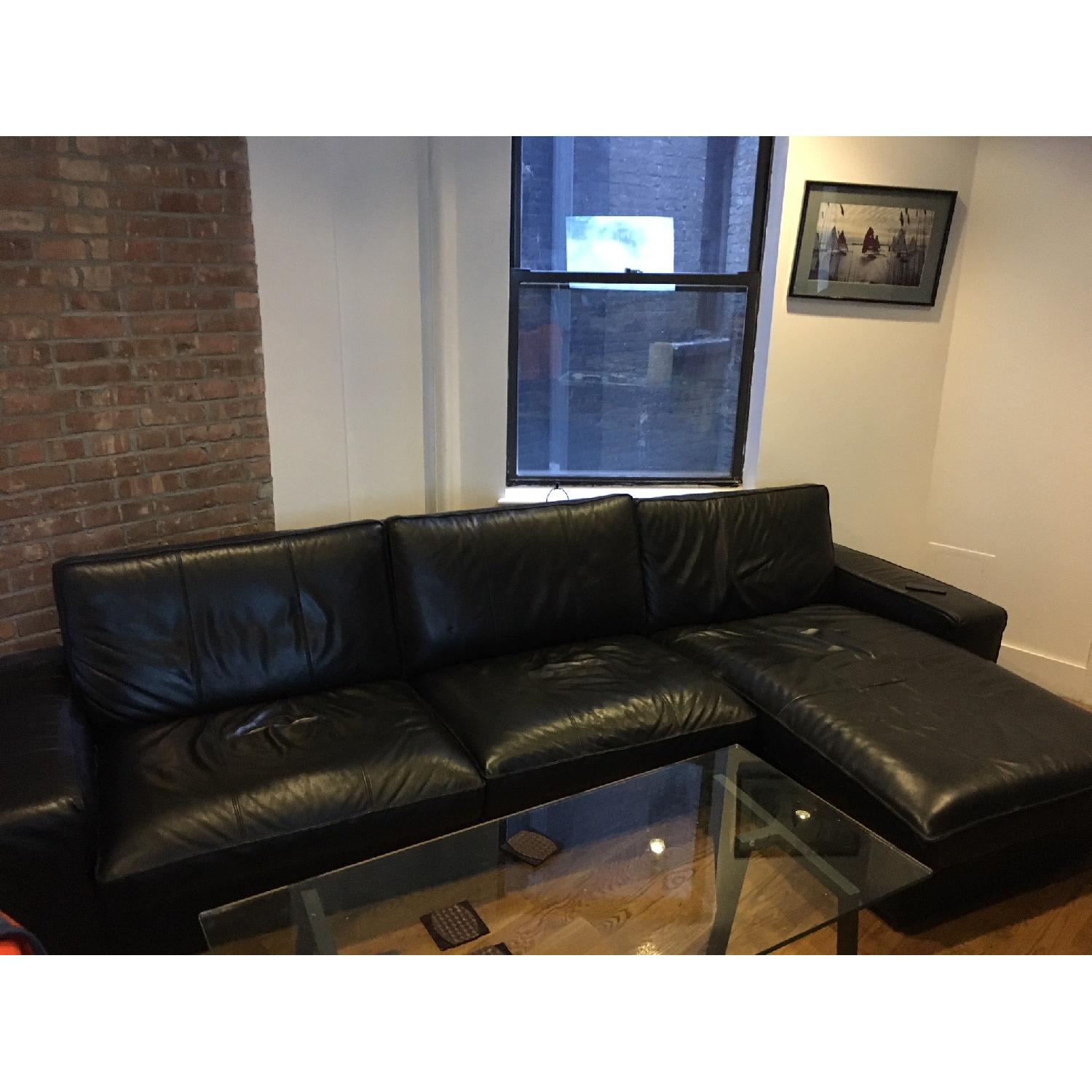 Ikea Kivik Leather 3-Piece Sectional Sofa w/ Chaise - image-3
