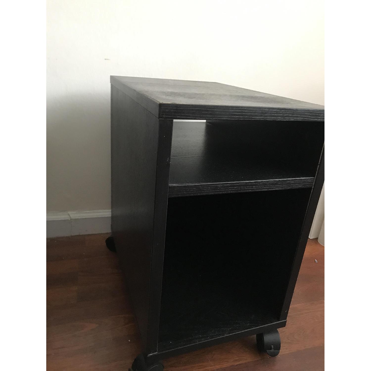 Ikea Open Storage Nightstand on Casters AptDeco