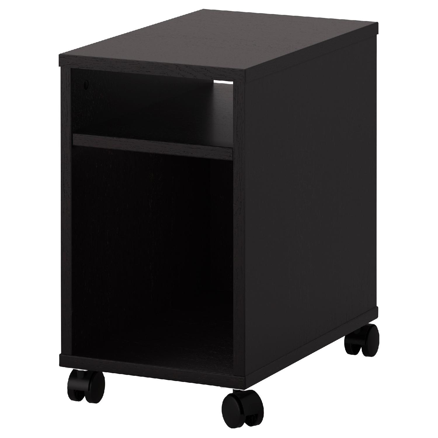 Ikea Open Storage Nightstand on Casters AptDeco