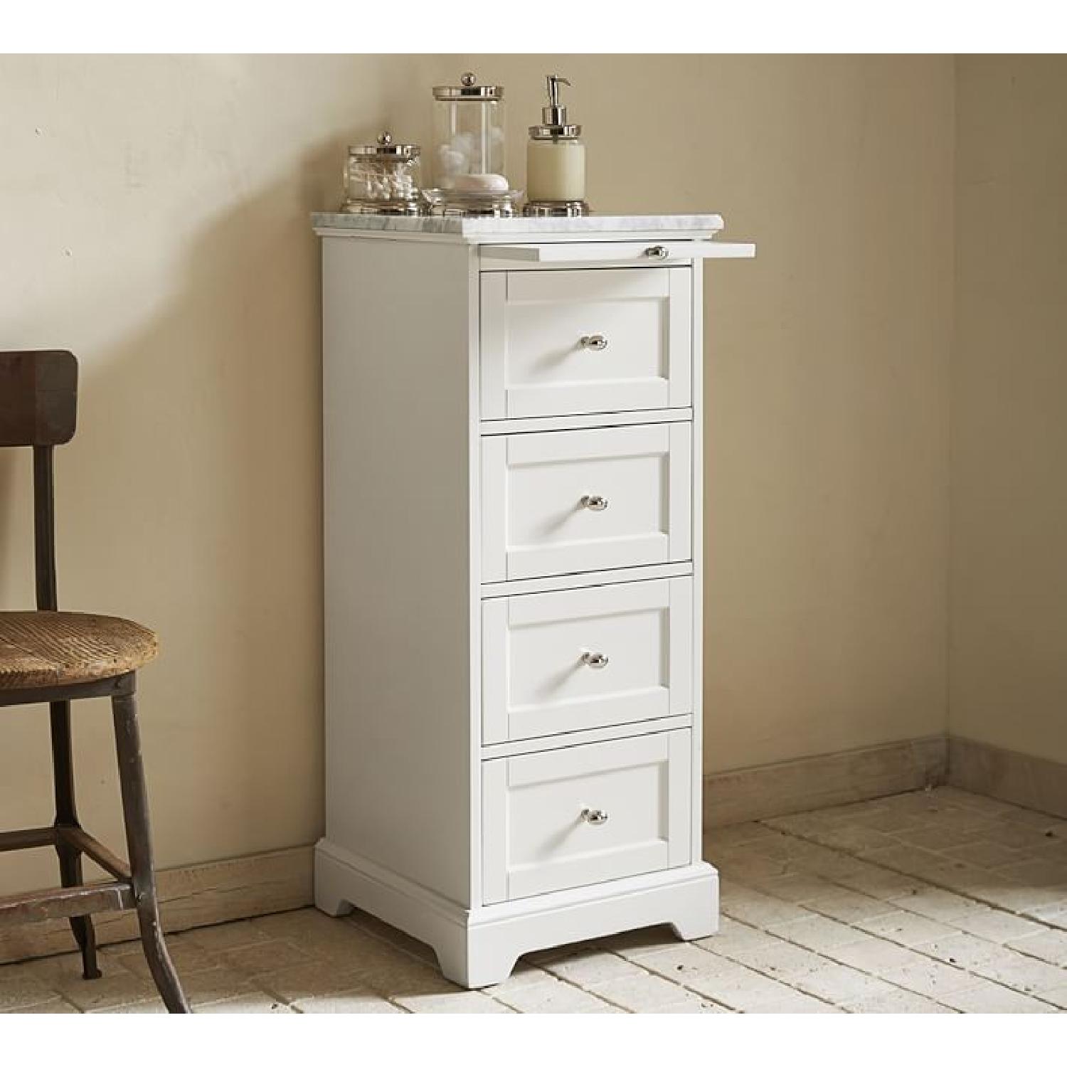 Pottery Barn Marble-Top Sundry Tower - image-1