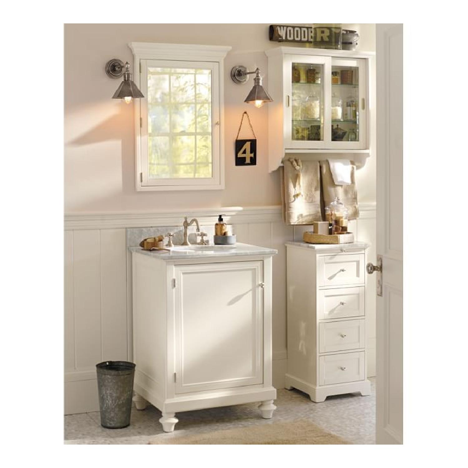 Pottery Barn Marble-Top Sundry Tower - image-3