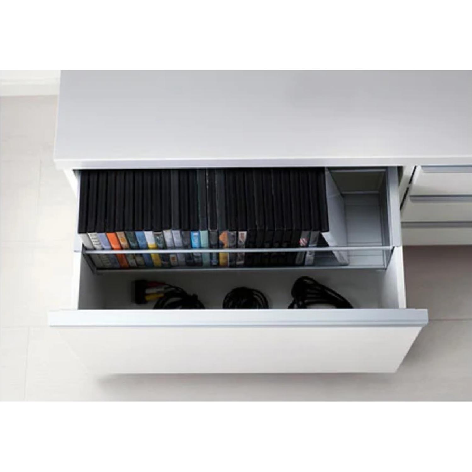 Ikea Besta Burs Media Console in High Gloss White - image-3