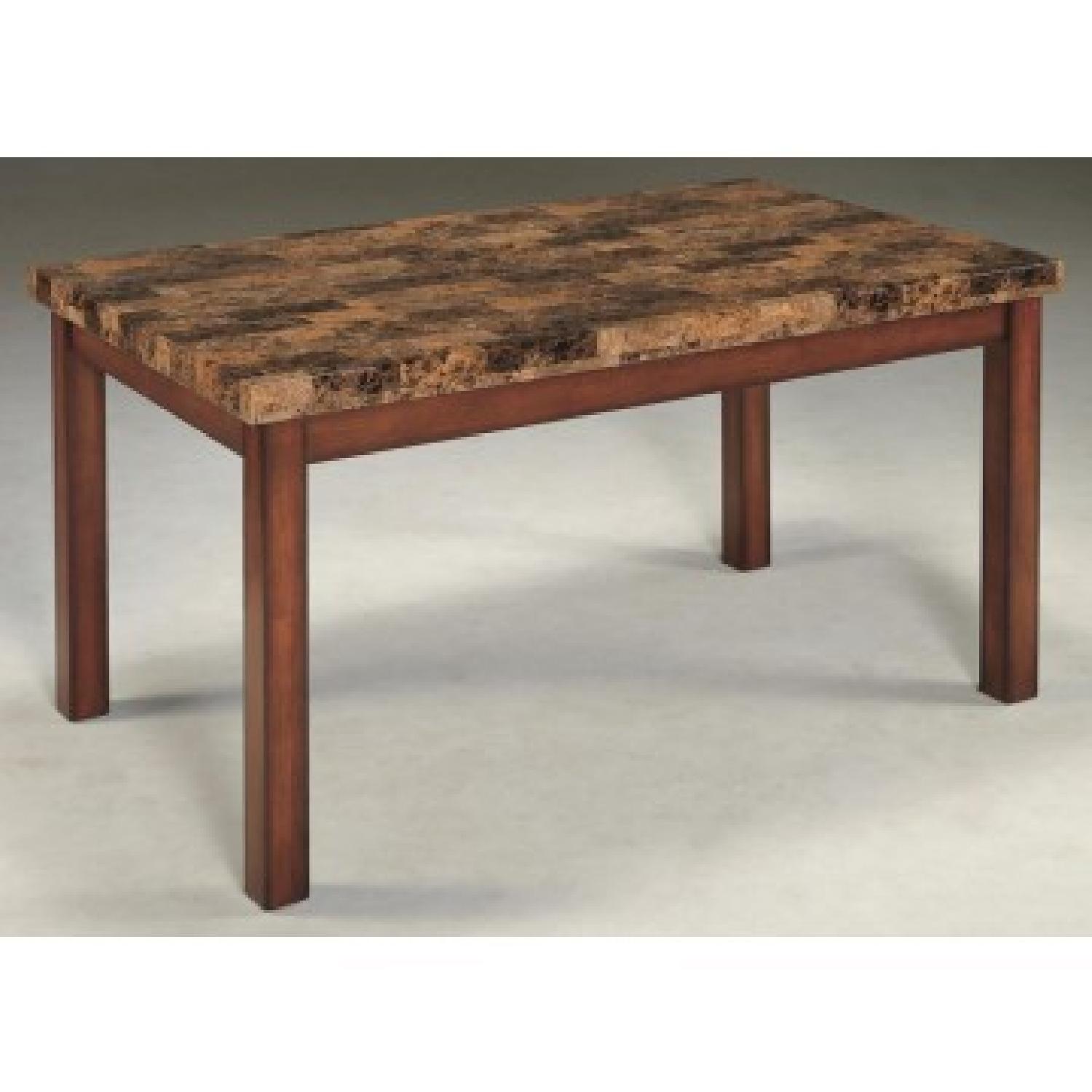 Faux Marble 5 Piece Dining Set - image-4