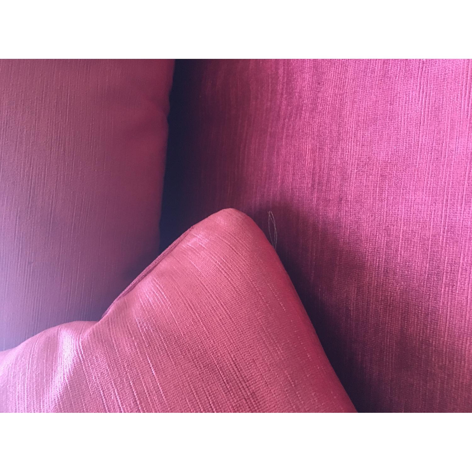 Ethan Allen French Settee in Red Velvet - image-4