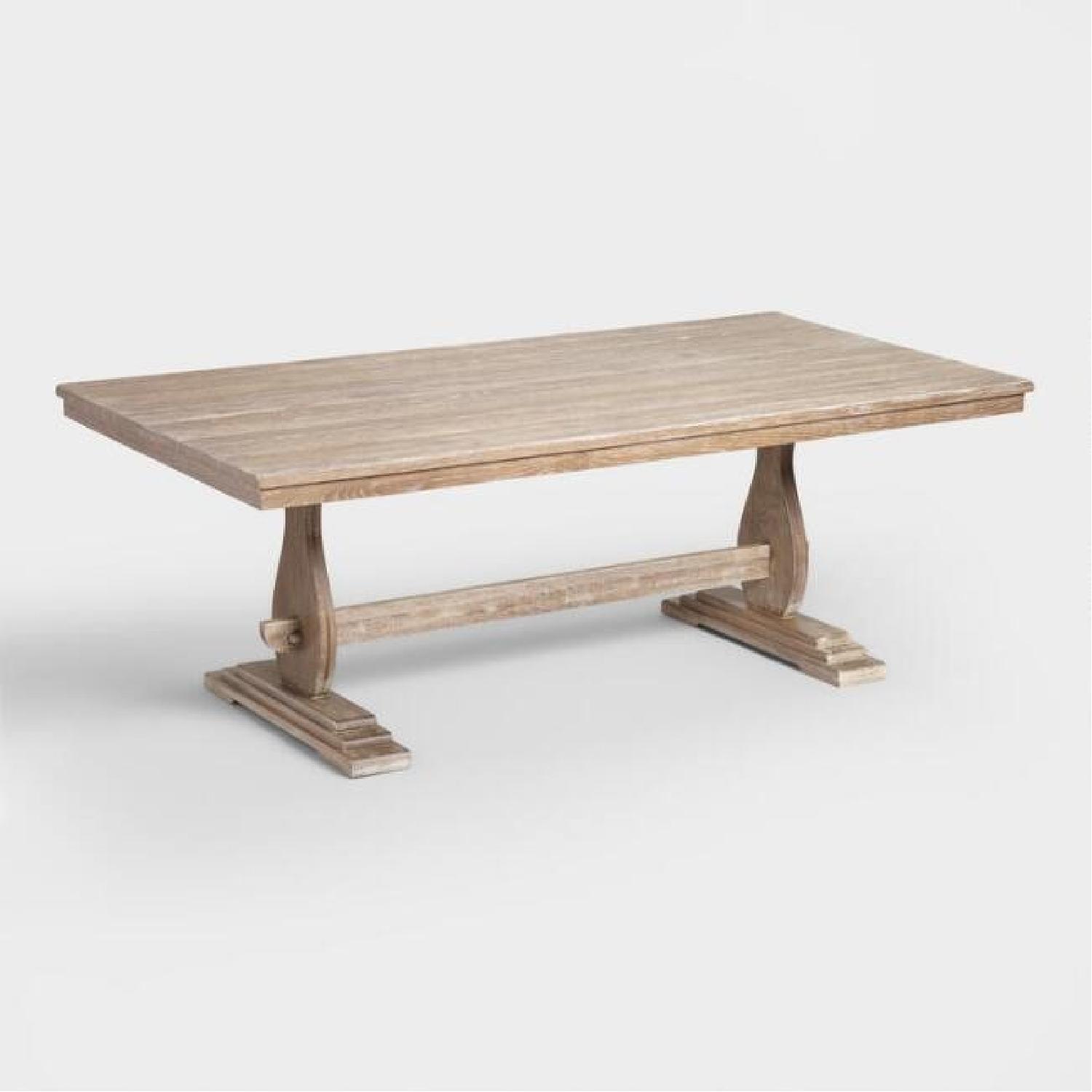 World Market Ariana Rustic Oak Dining Table - image-1