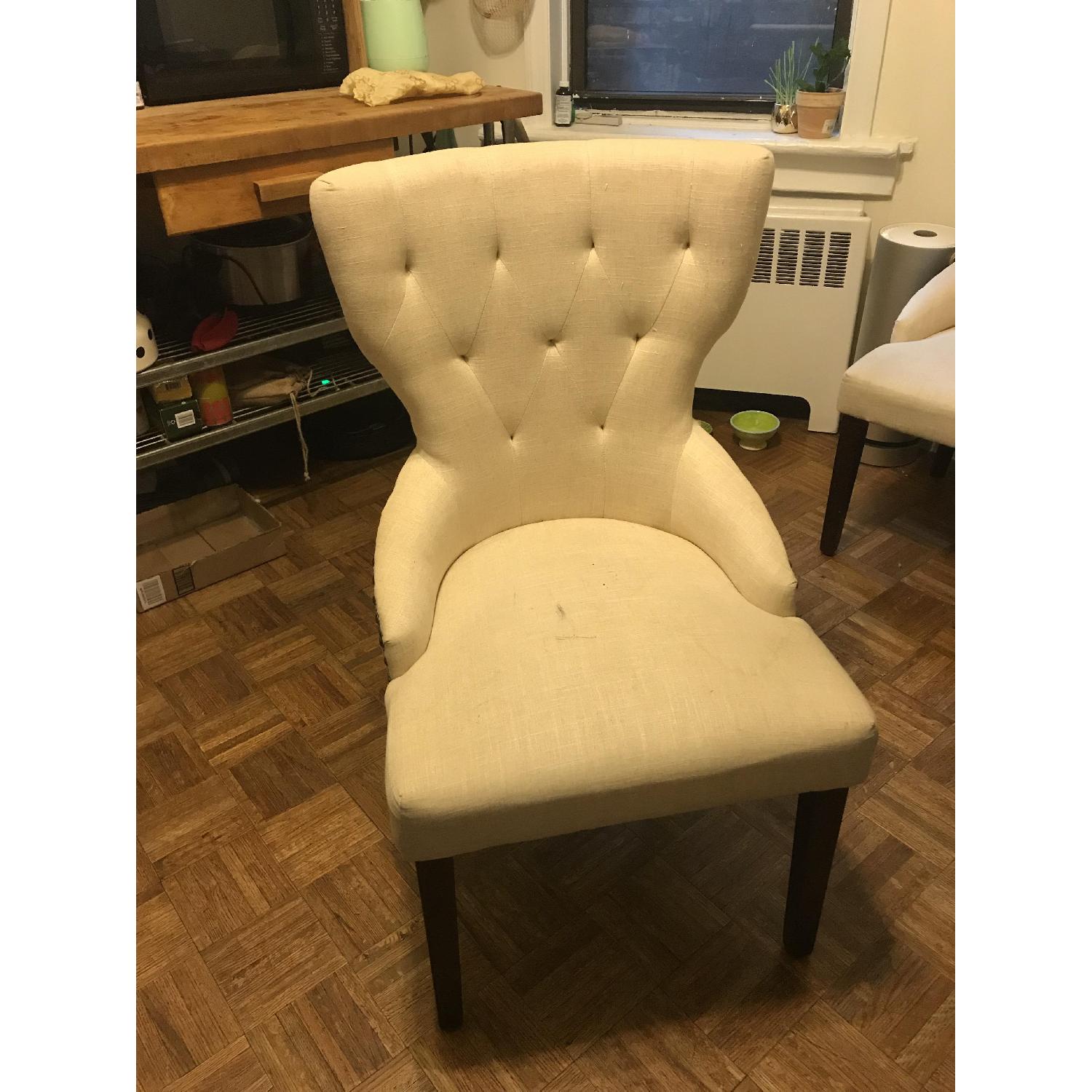 World Market Floral Linen Dining Chairs - image-3