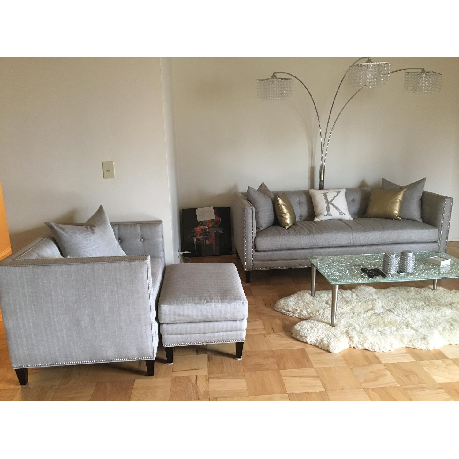 Jessica Jacobs Classics London Tuxedo Sofa + Chair & Ottoman AptDeco