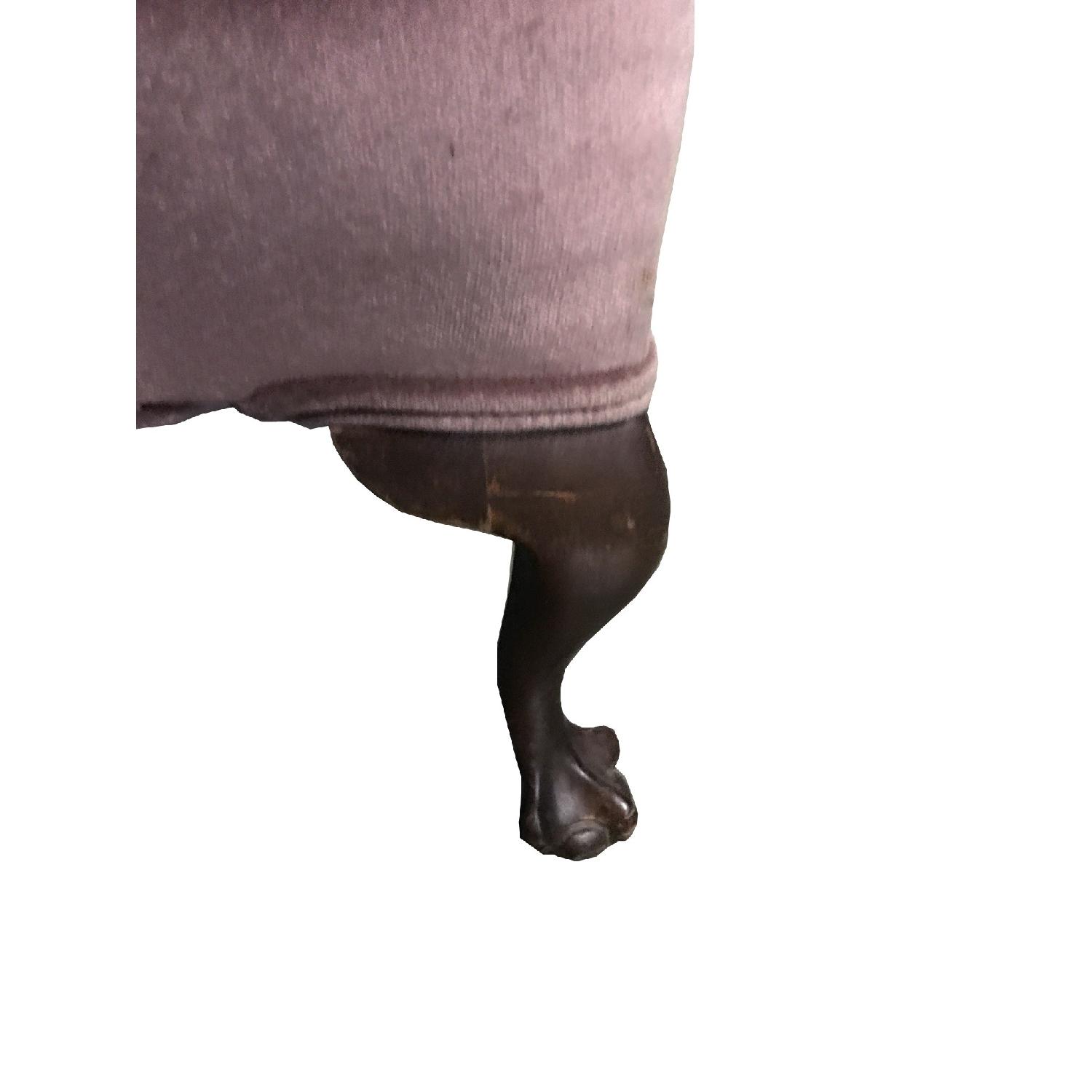 Vintage Wingback Chair w/ Wood Claw Feet - image-5