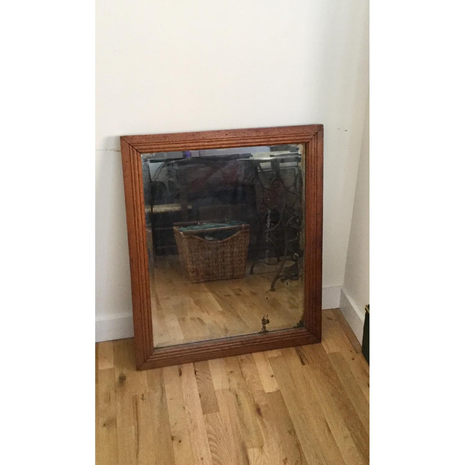 Antique Mirror w/ Wooden Frame - image-2