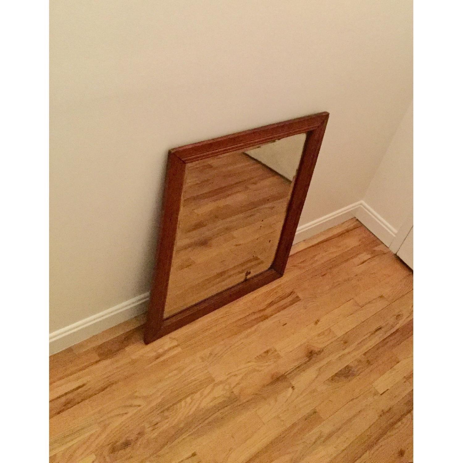 Antique Mirror w/ Wooden Frame - image-3