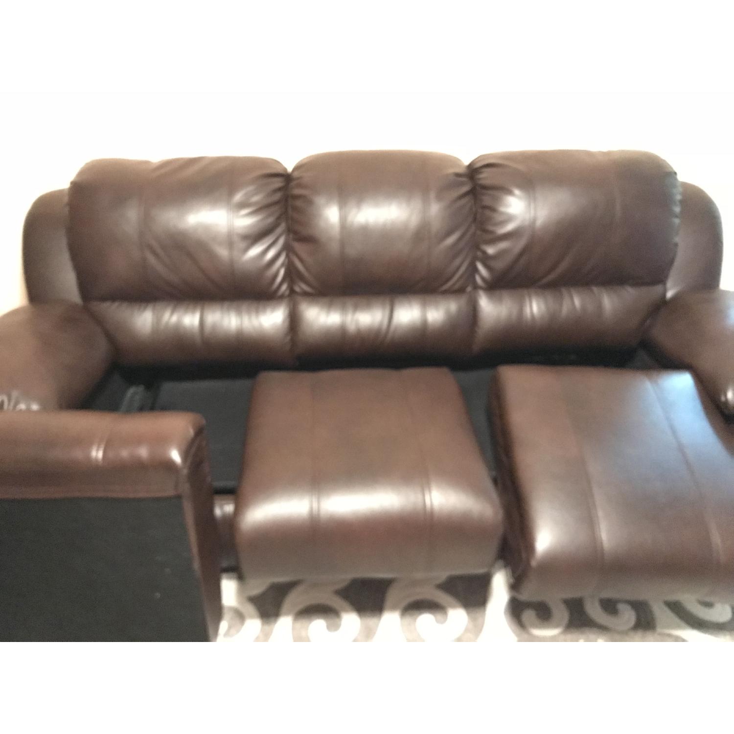 Bobs Leather Queen Sleeper Sofa - image-2