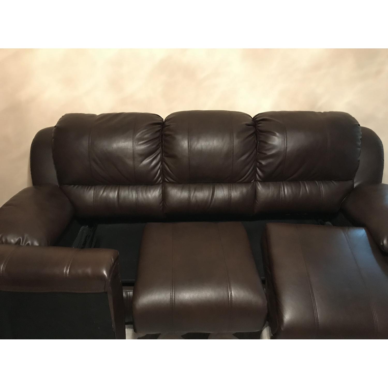 Bobs Leather Queen Sleeper Sofa - image-5