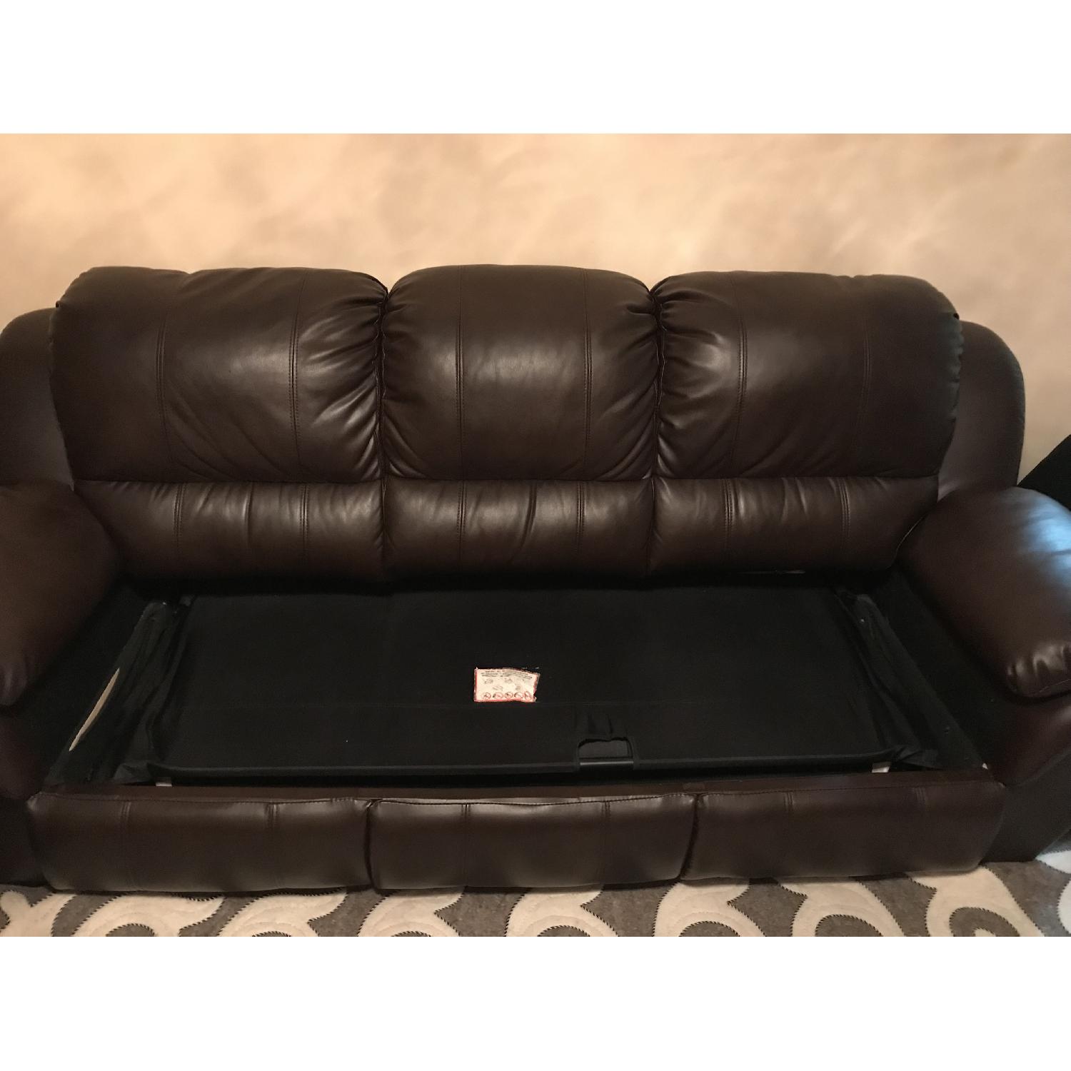 Bobs Leather Queen Sleeper Sofa - image-6