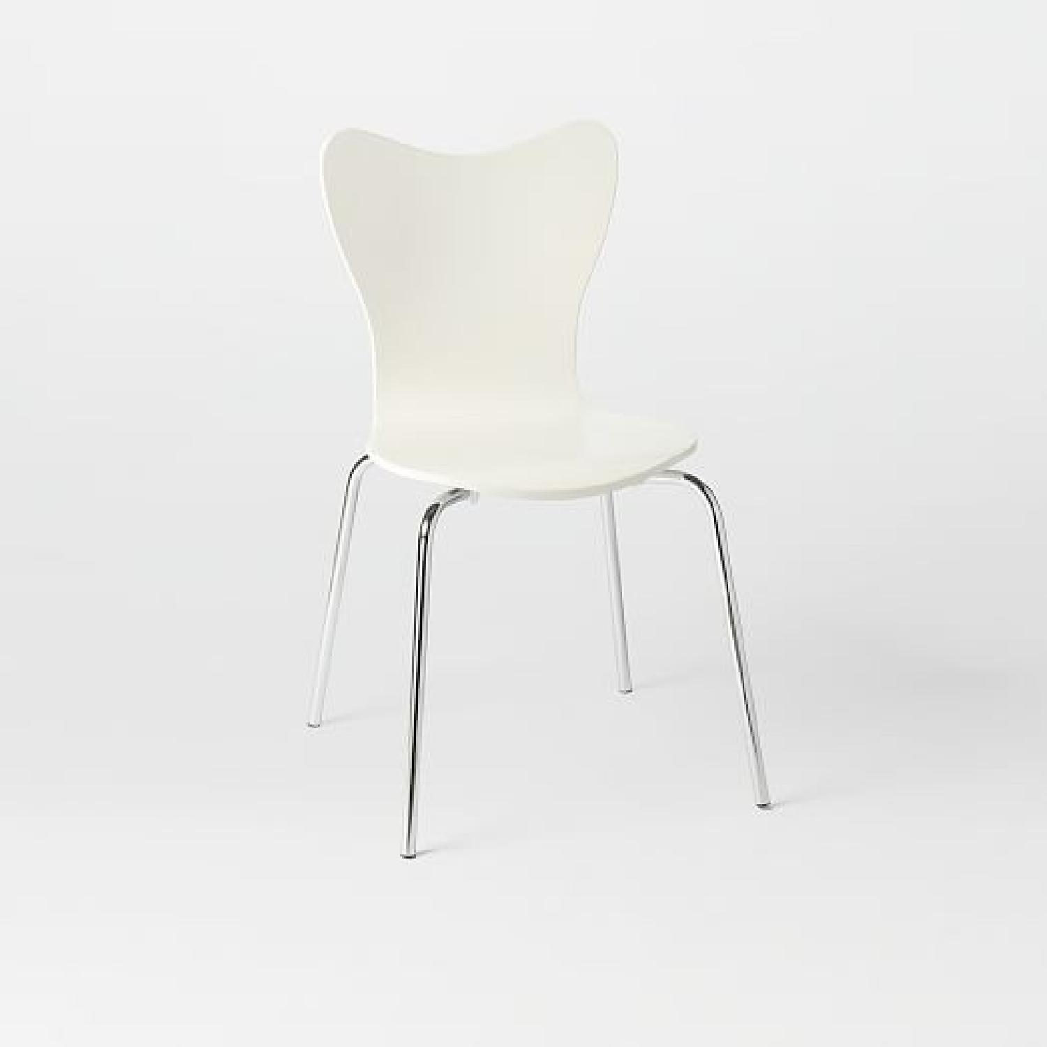 West Elm Tripod Table w/ 2 Scoop Back Chairs - image-4