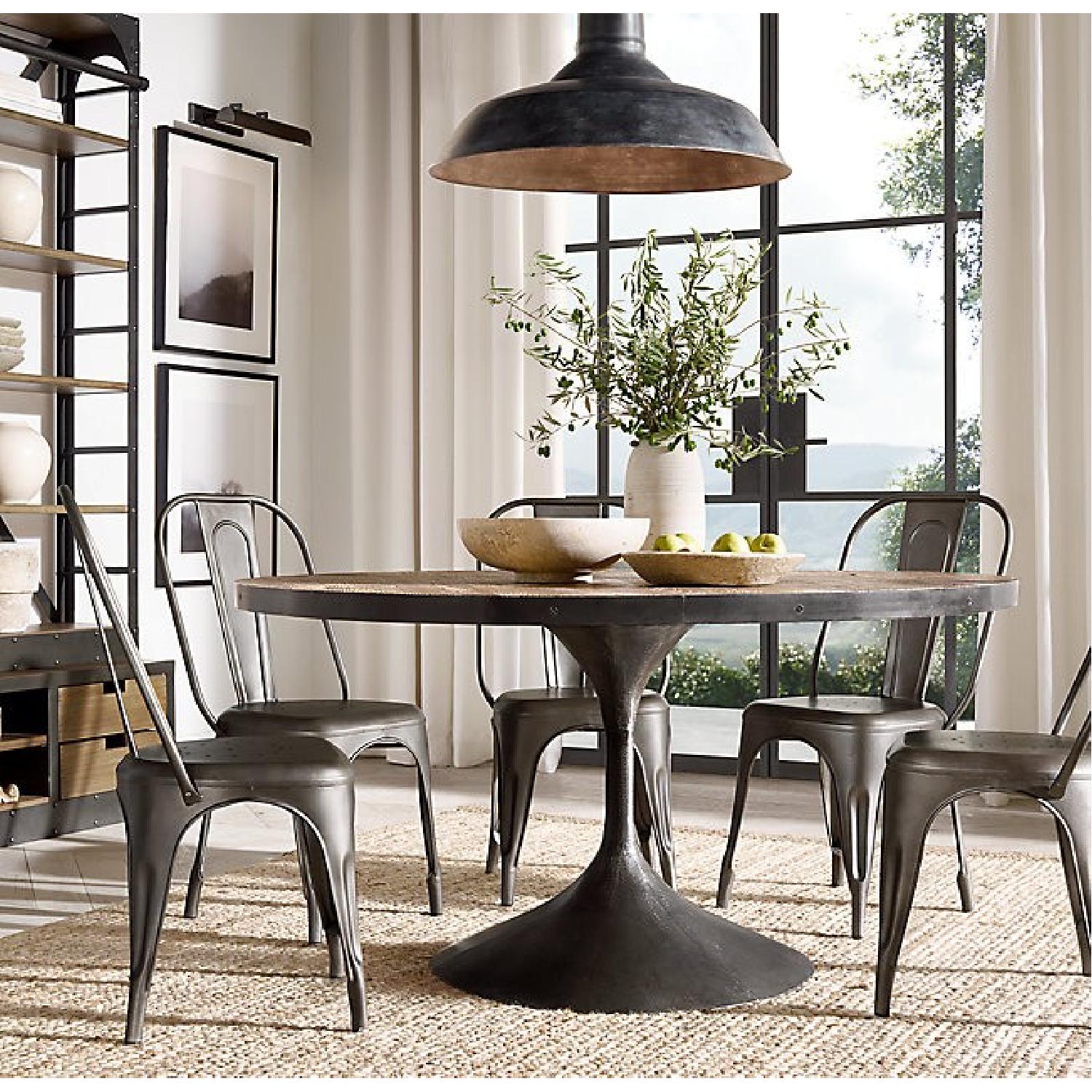 Restoration Hardware Aero Round Dining Table AptDeco