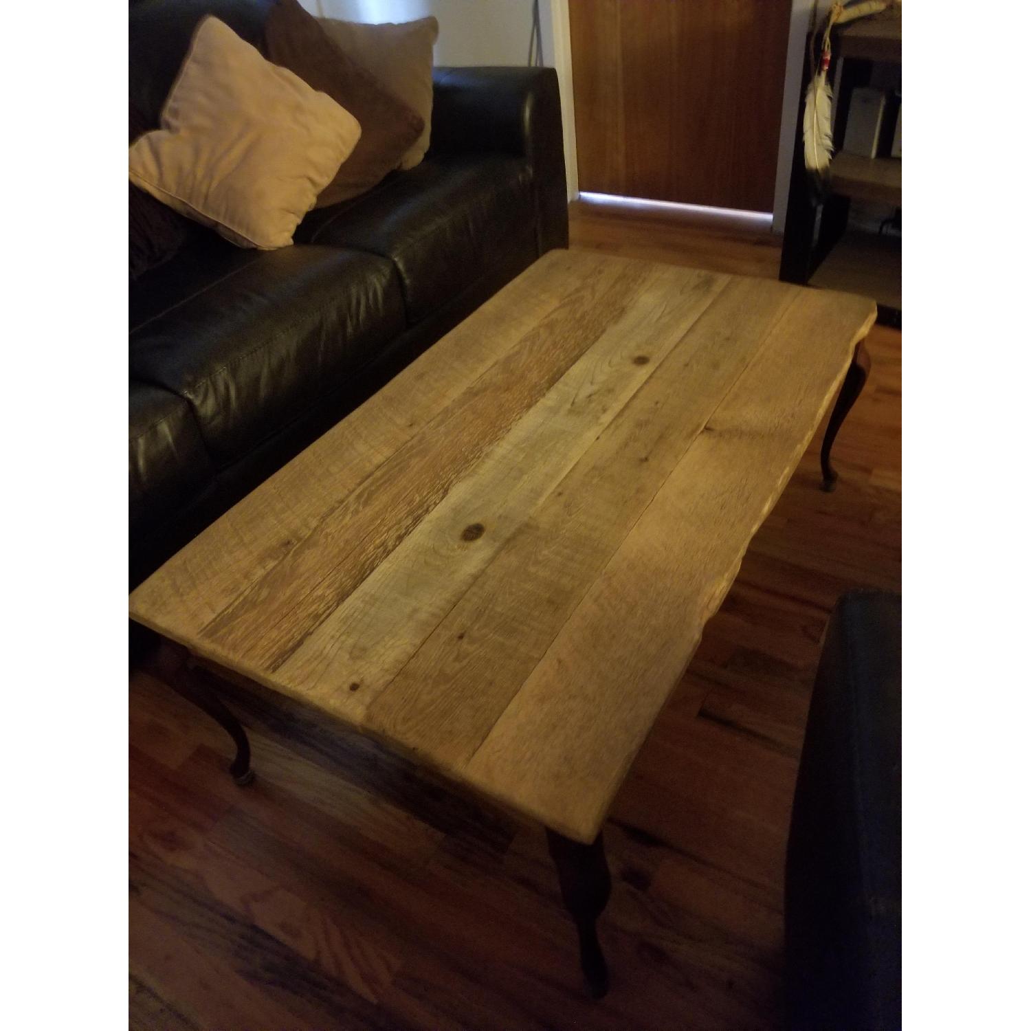 Custom Made Raw Wood Coffee Table AptDeco