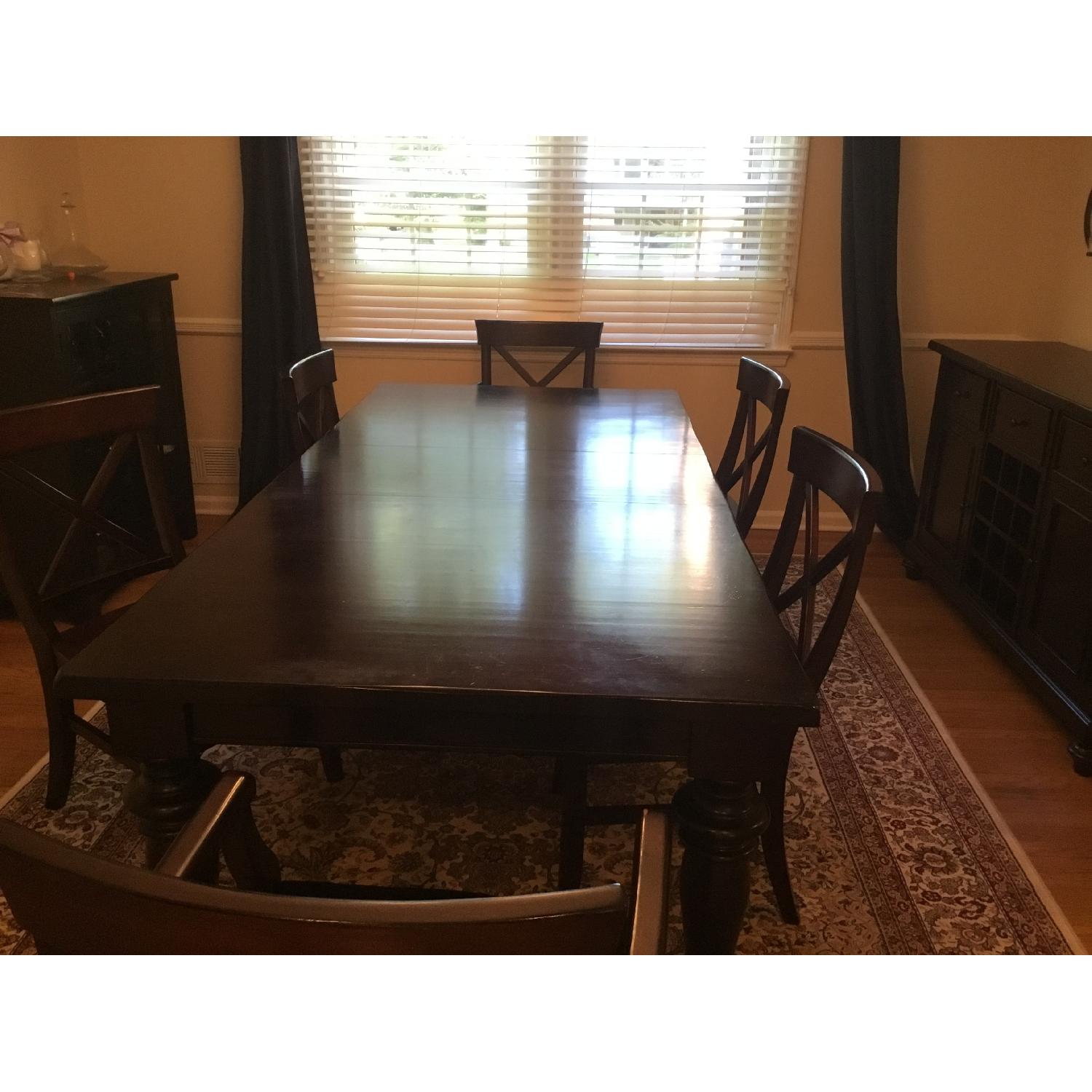 Pottery Barn Extending Dining Table w/ 6 Chairs - image-1