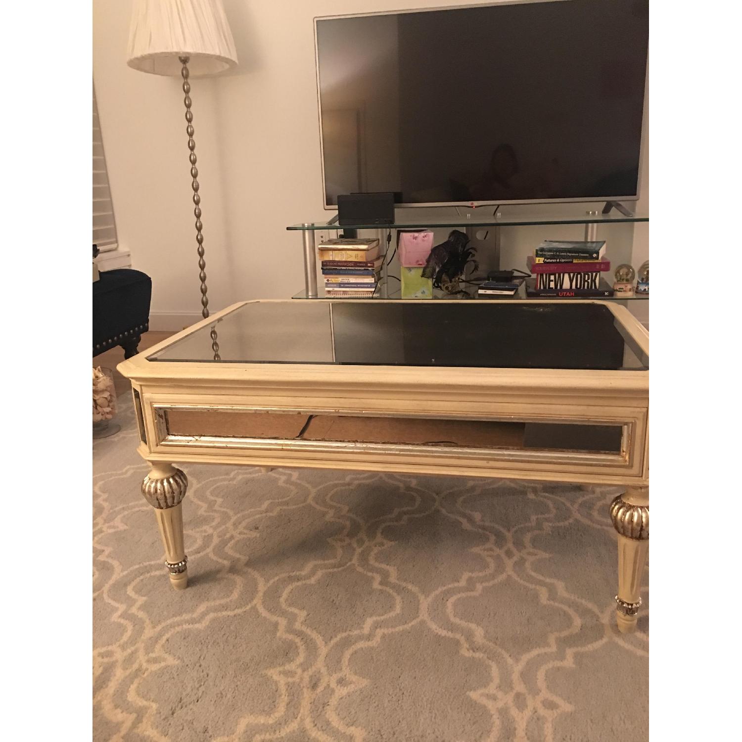 Horchow Dresden Mirrored Coffee Table - image-1