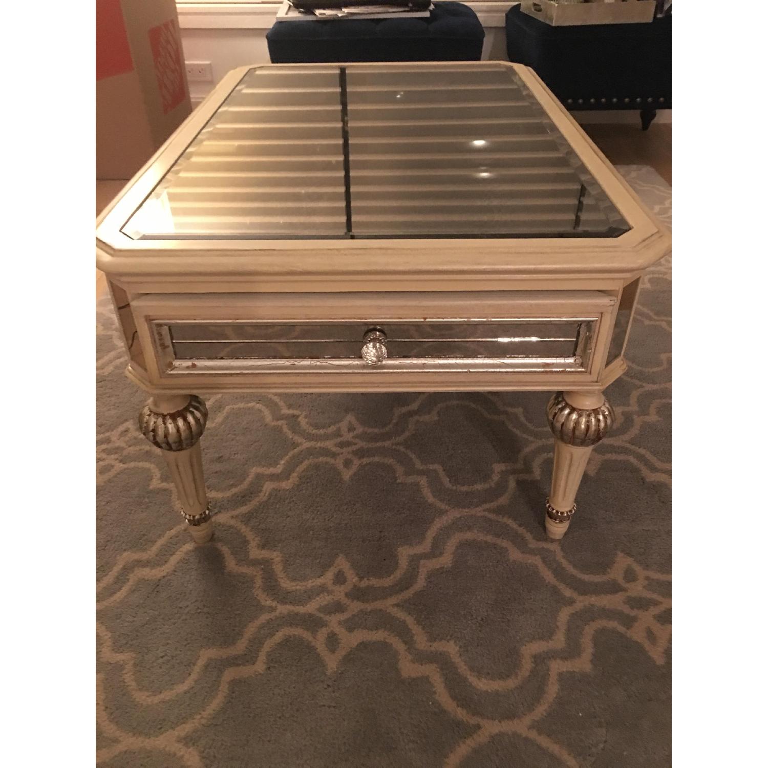Horchow Dresden Mirrored Coffee Table - image-3