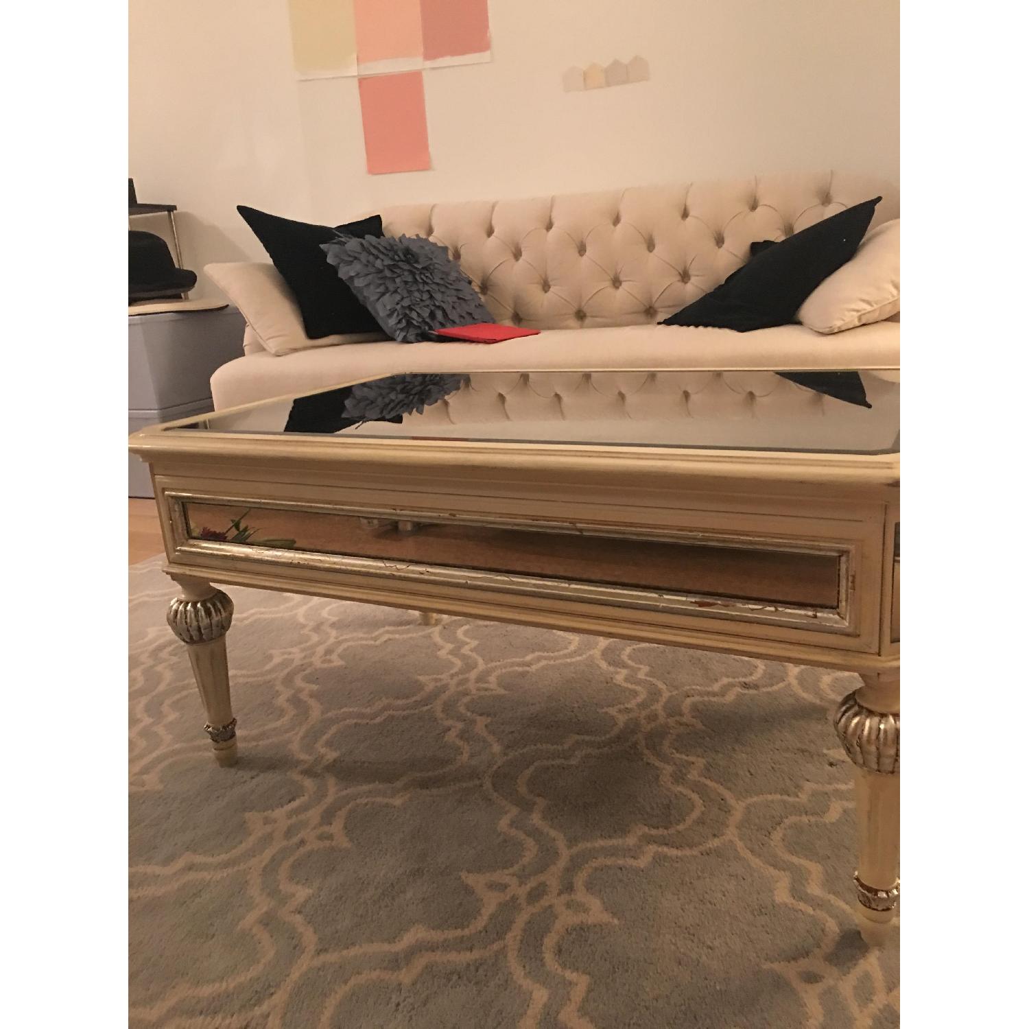 Horchow Dresden Mirrored Coffee Table - image-5