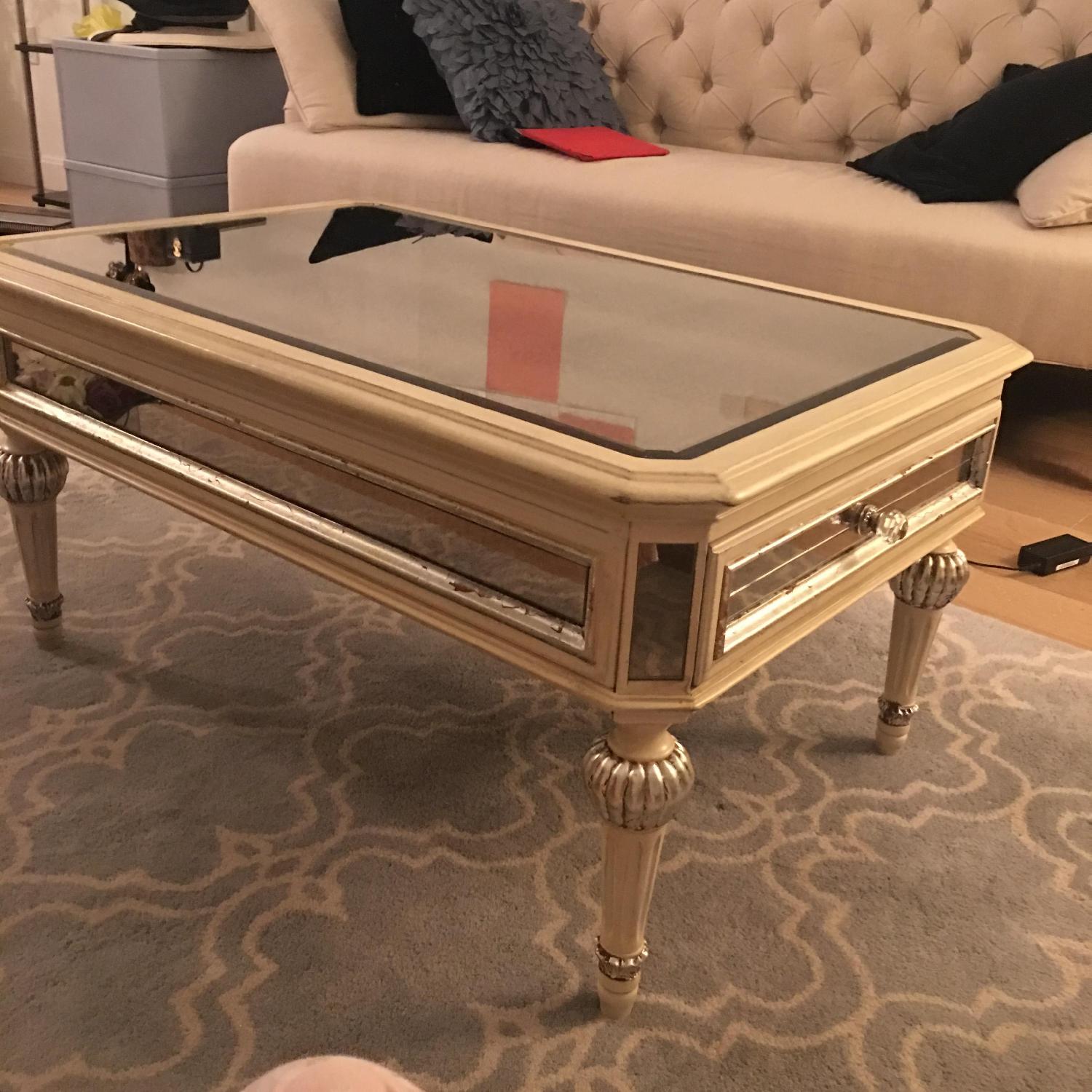 Horchow Dresden Mirrored Coffee Table - image-6