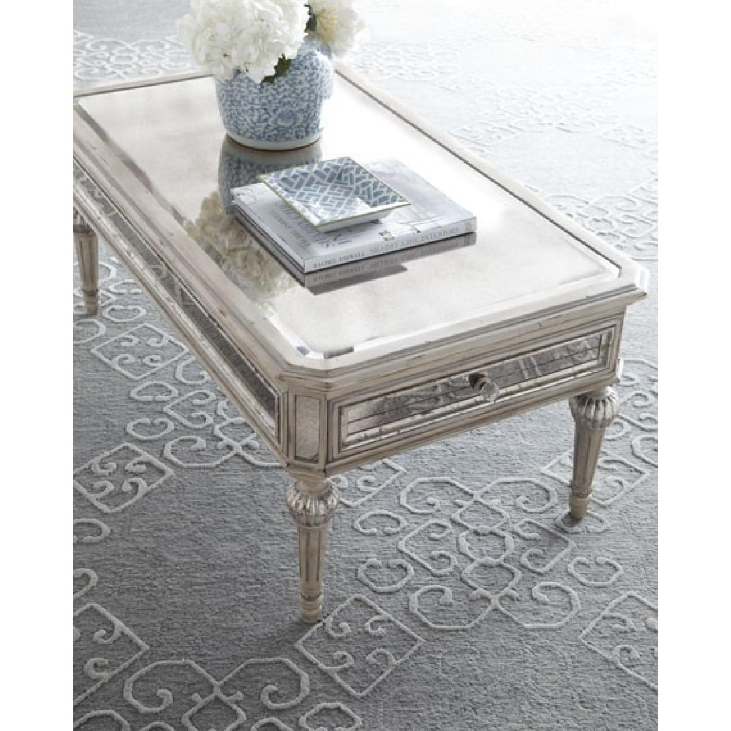 Horchow Dresden Mirrored Coffee Table - image-7