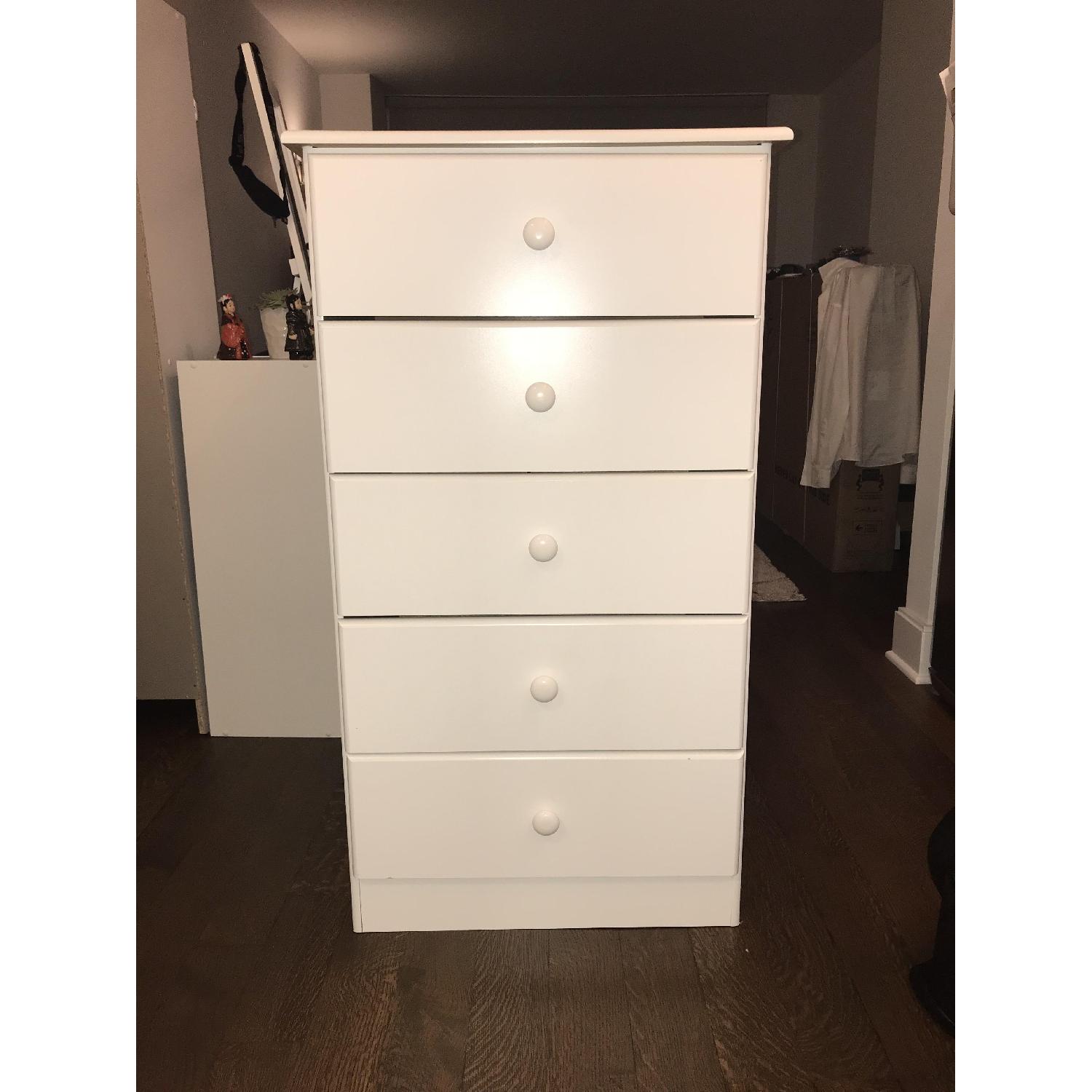 Lang Furniture Solid Wood 5-Drawer Dresser in White - image-1