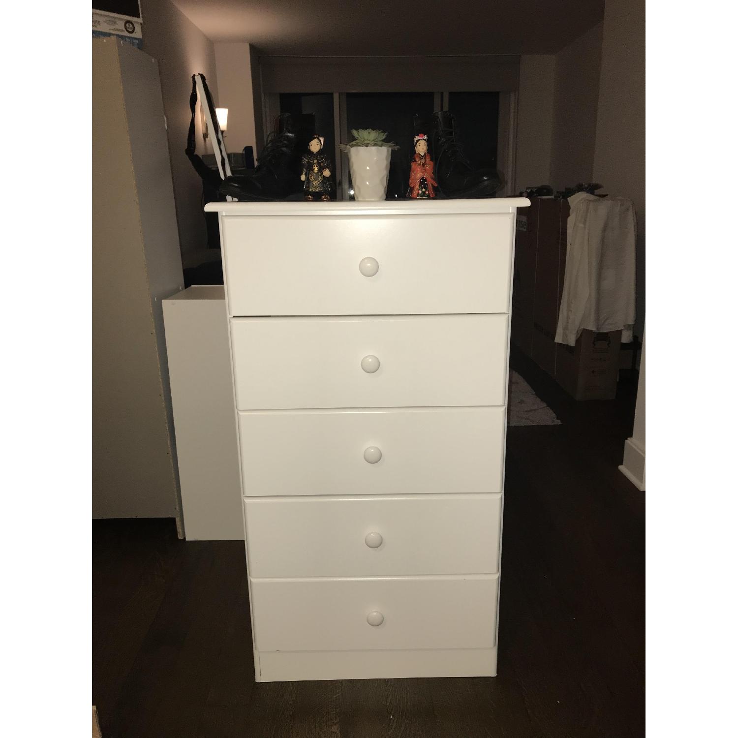Lang Furniture Solid Wood 5-Drawer Dresser in White - image-2