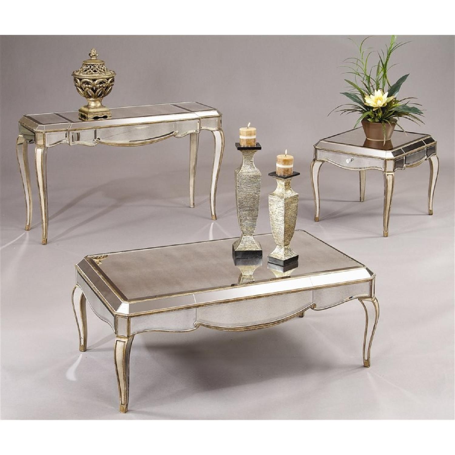 Horchow Dresden Mirrored Coffee Table - image-1
