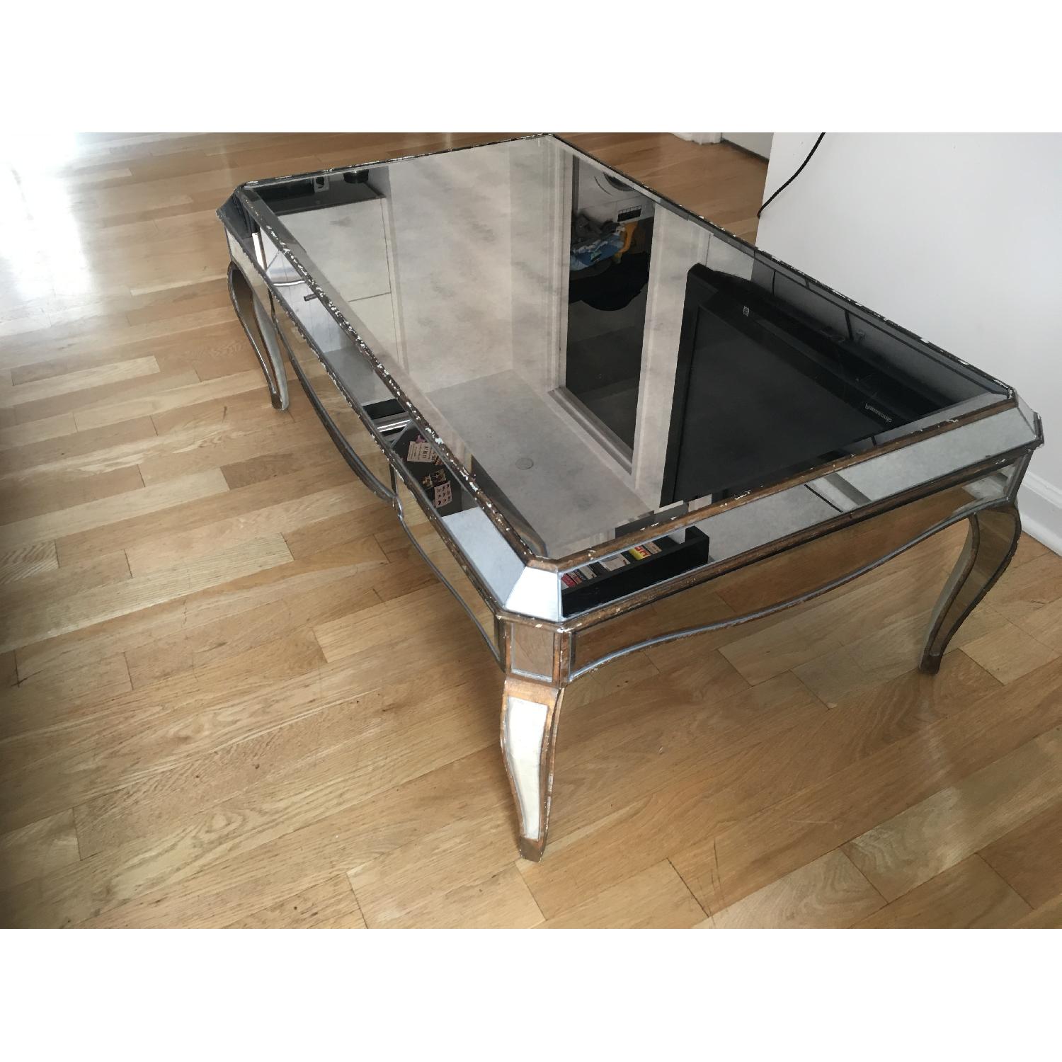 Horchow Dresden Mirrored Coffee Table - image-3