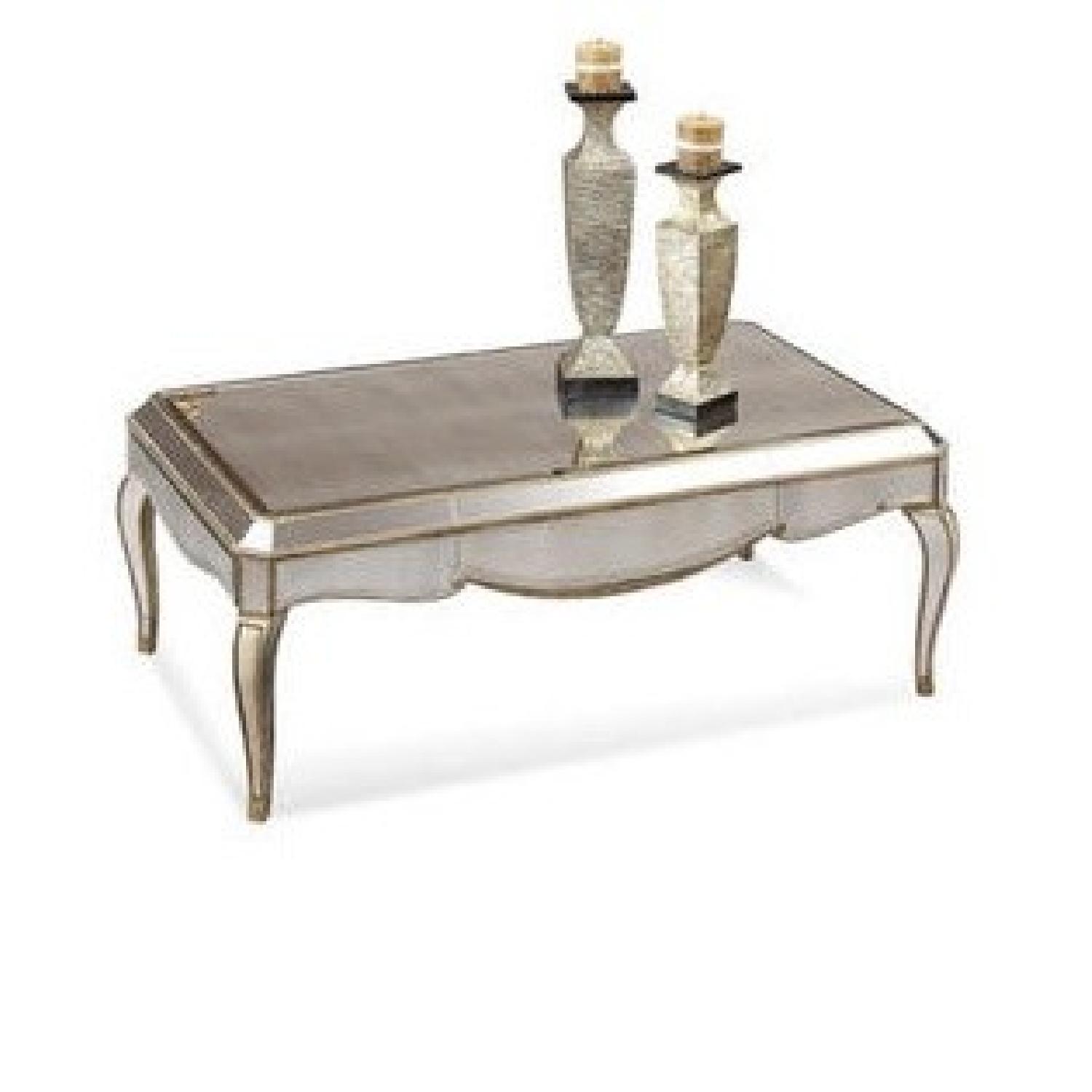 Horchow Dresden Mirrored Coffee Table - image-0