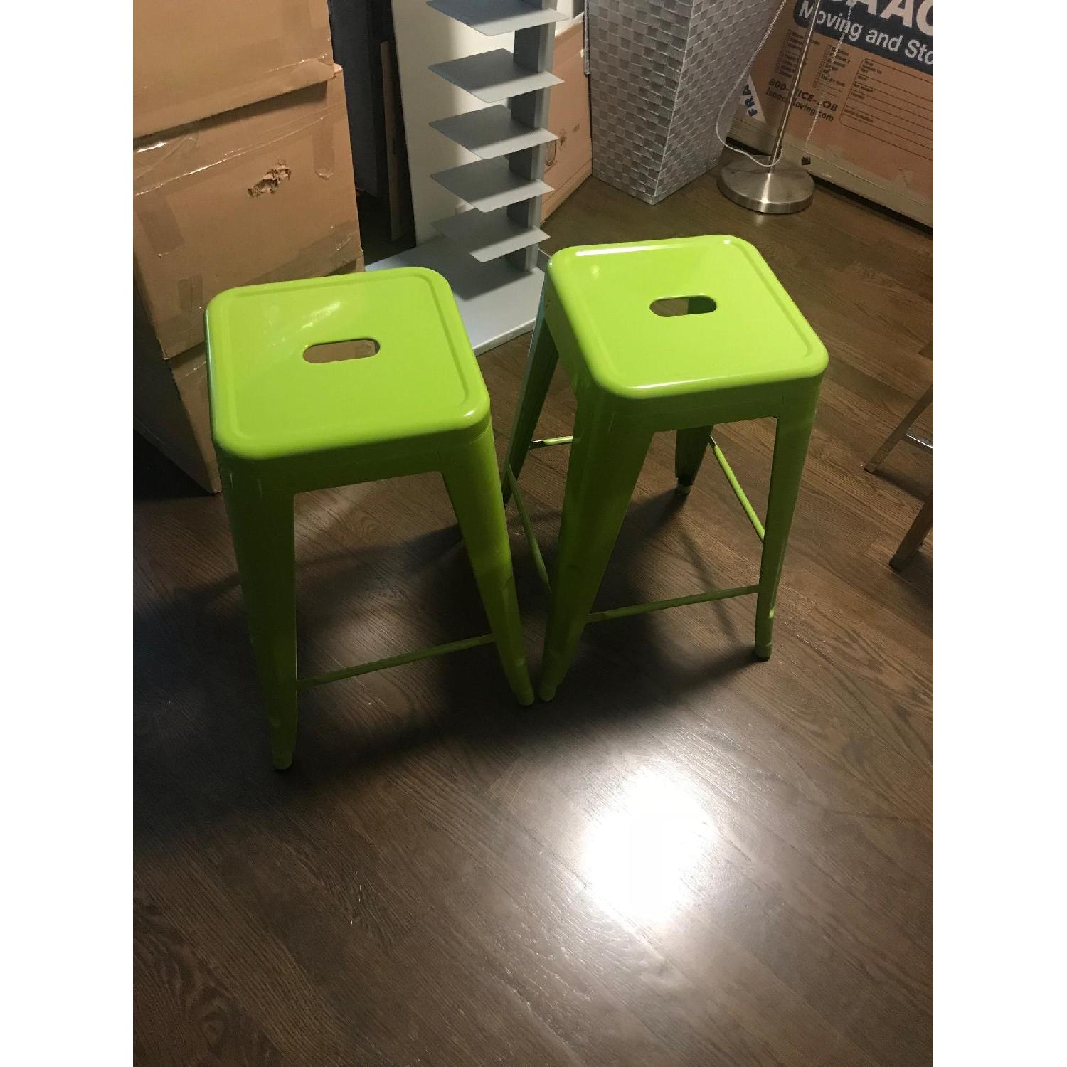 Target Carlisle Lime Green Metal Bar Stools - image-1