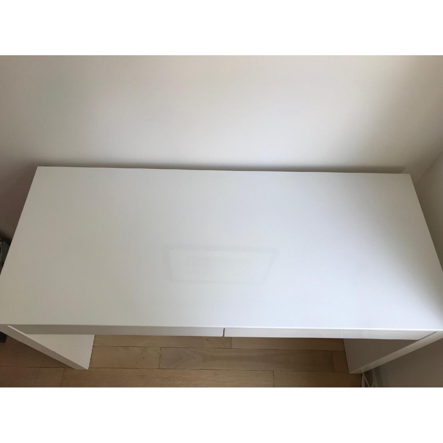 CB2 Runway White Lacquer Desk - image-2