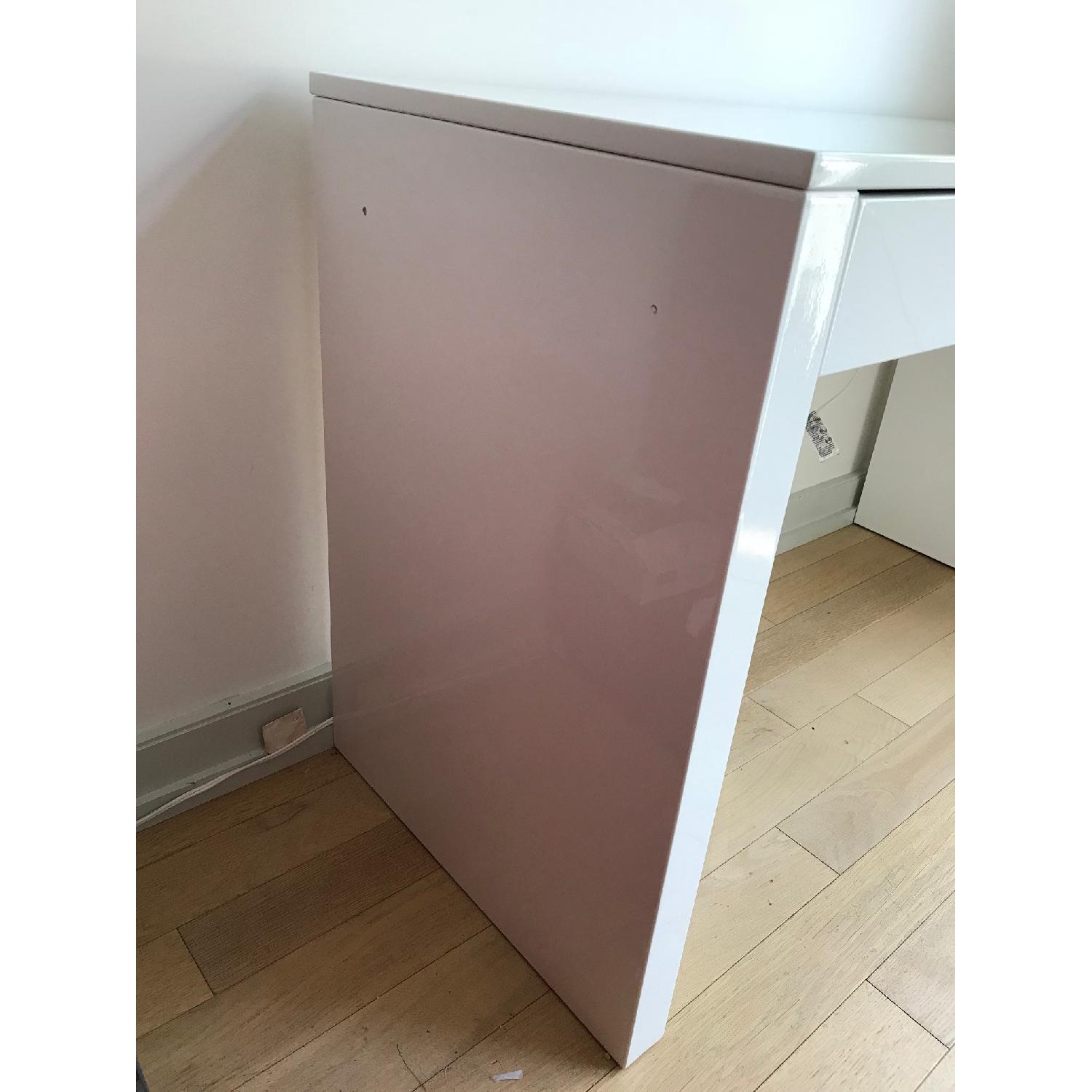 CB2 Runway White Lacquer Desk - image-3