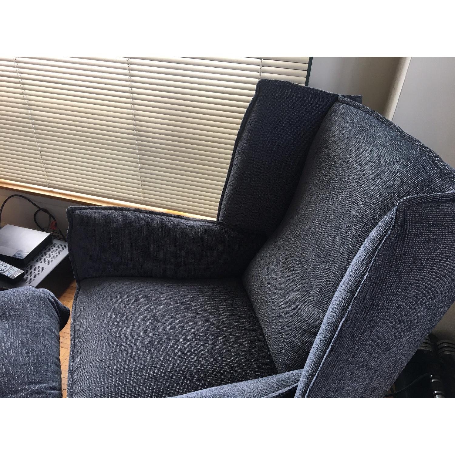 Ligne Roset TOA Armchair w/ Ottoman in Navy - image-2